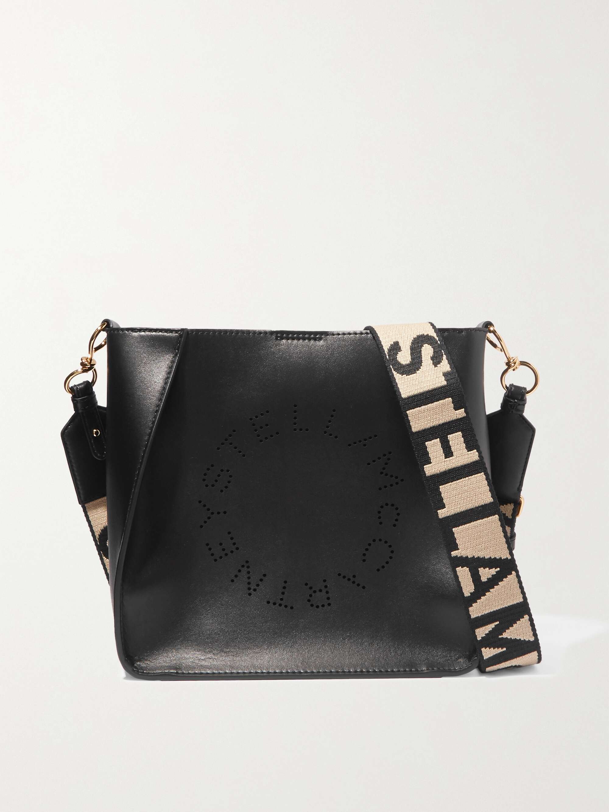 STELLA MCCARTNEY Perforated vegetarian leather shoulder bag | NET