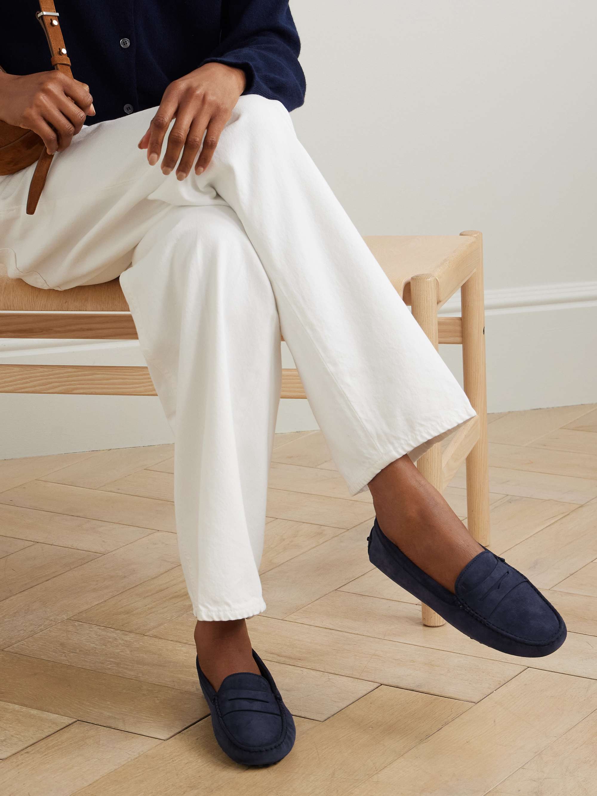 TOD'S Gommino suede loafers | NET-A-PORTER