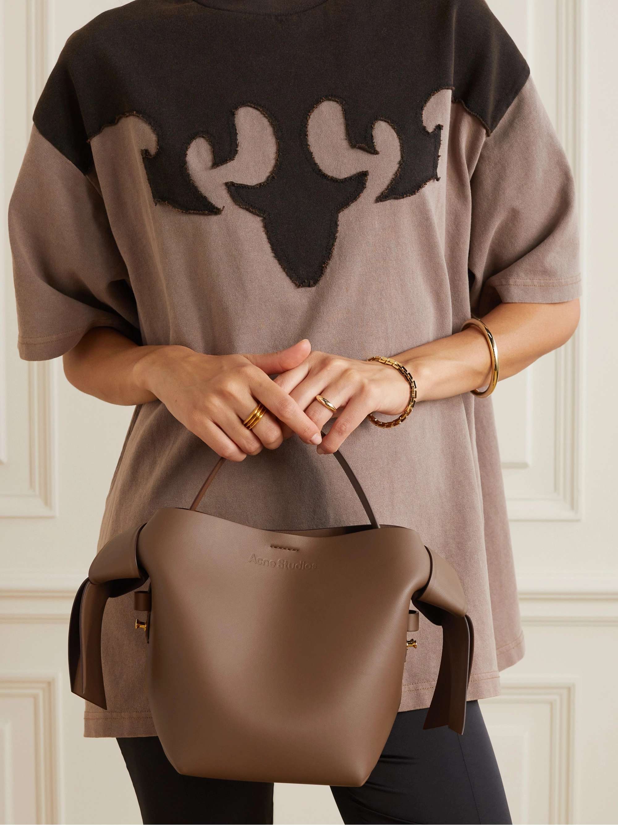 ACNE STUDIOS Musubi mini knotted leather shoulder bag | NET-A-PORTER