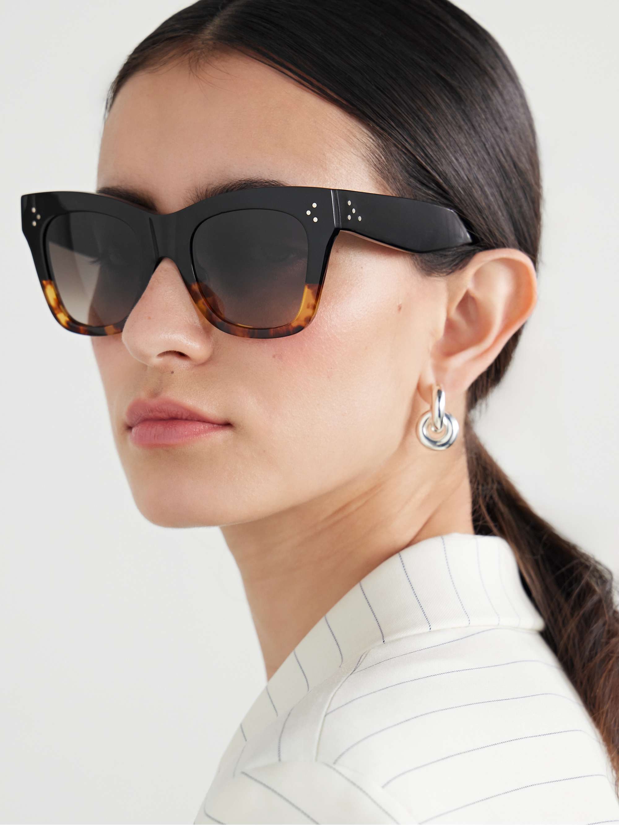 CELINE EYEWEAR Oversized cat-eye acetate sunglasses | NET-A-PORTER