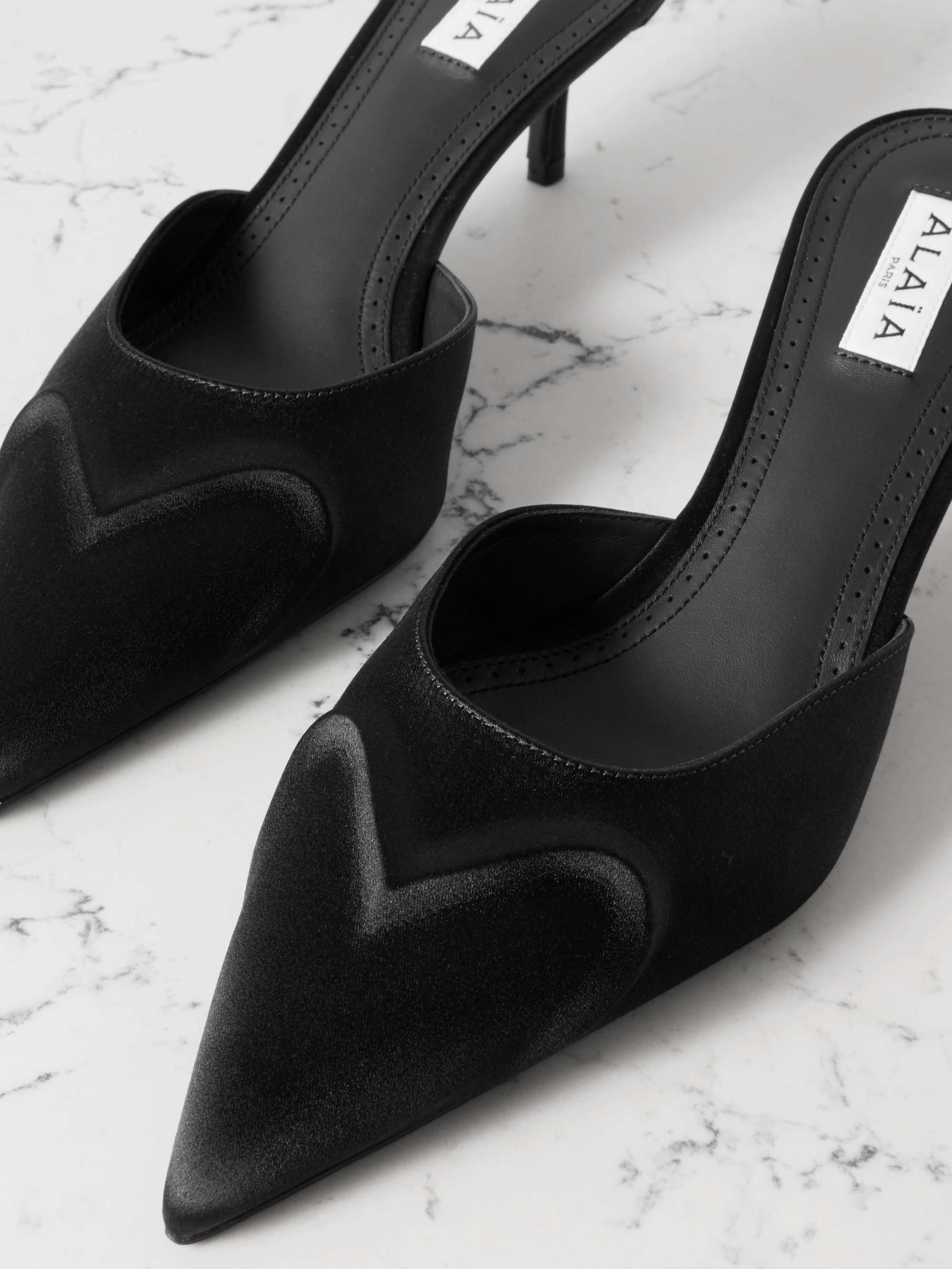 ALAÏA 55 satin mules | NET-A-PORTER