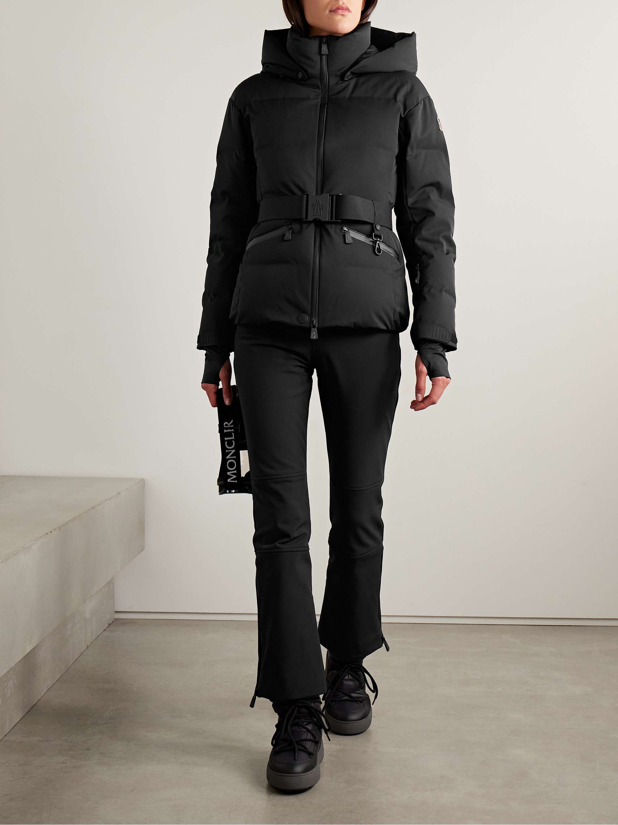 MONCLER GRENOBLE Tolima hooded belted quilted down ski jacket