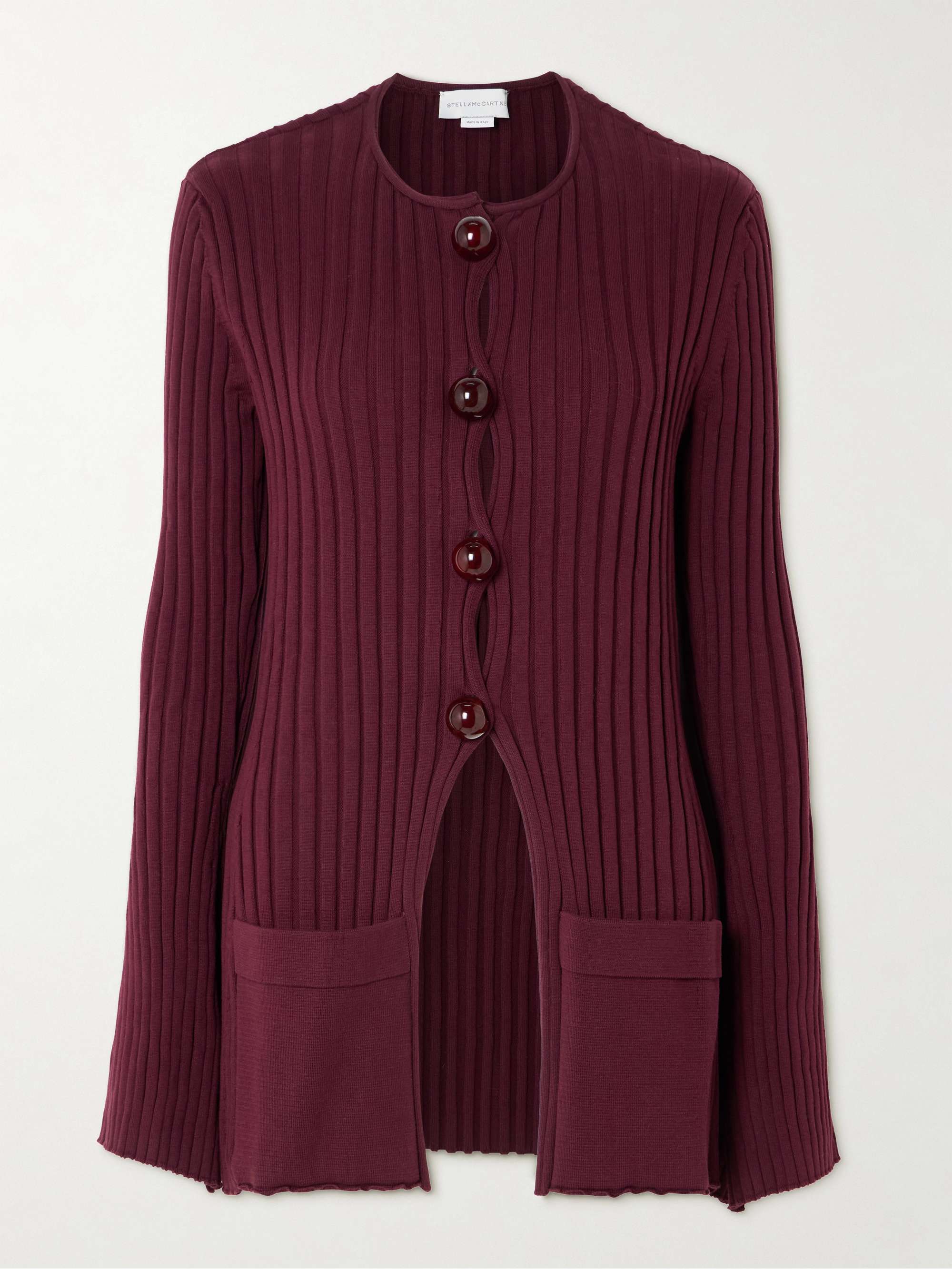 STELLA MCCARTNEY Ribbed organic cotton cardigan | NET-A-PORTER
