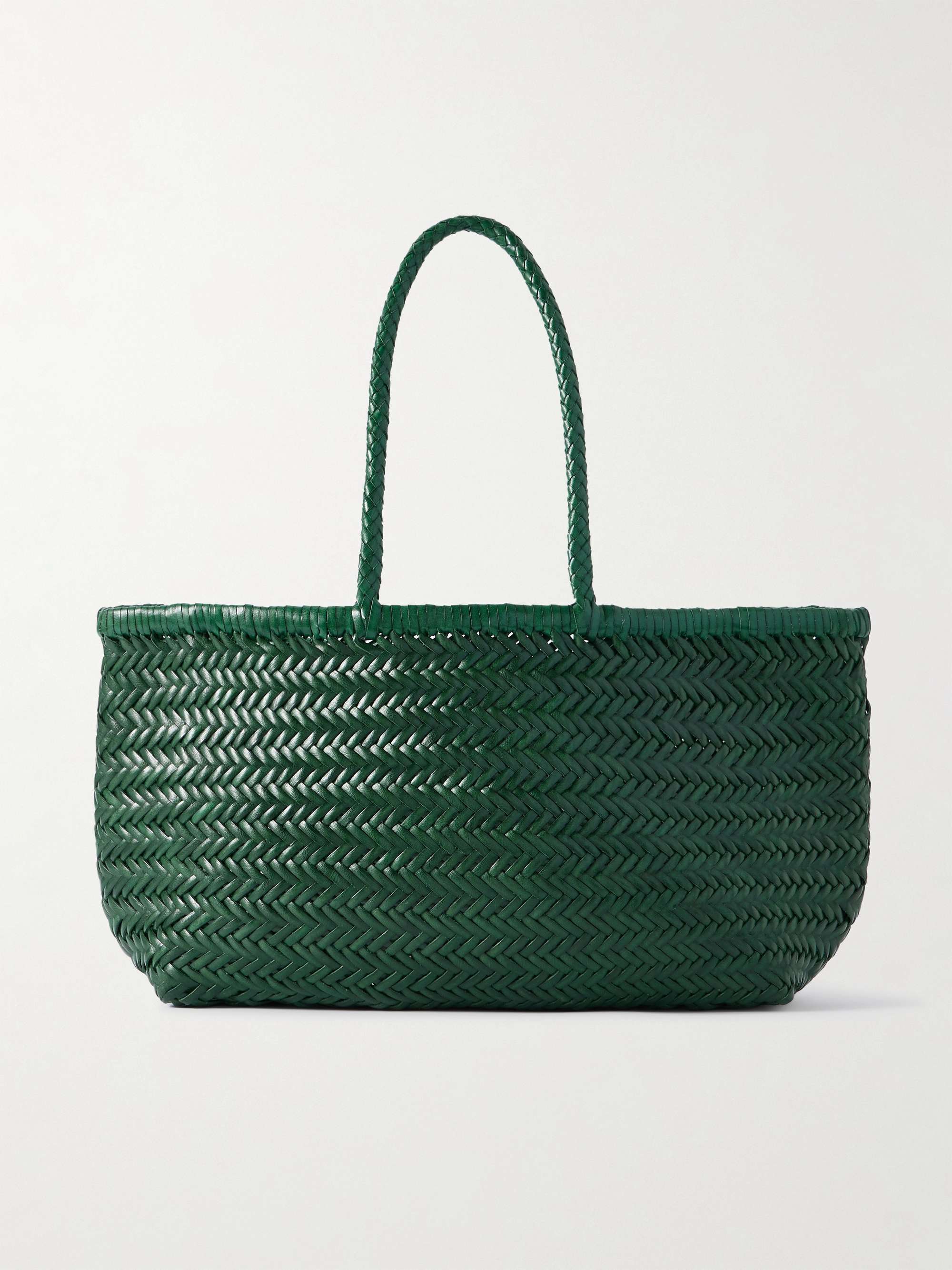 DRAGON DIFFUSION Bamboo Triple Jump Big woven leather tote | NET-A