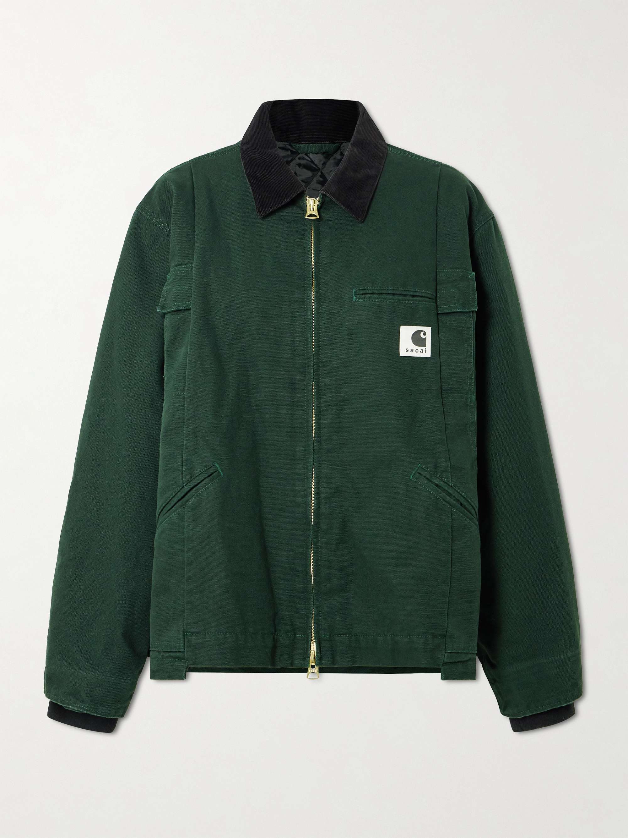 SACAI + Carhartt WIP Duck oversized corduroy-trimmed appliquéd