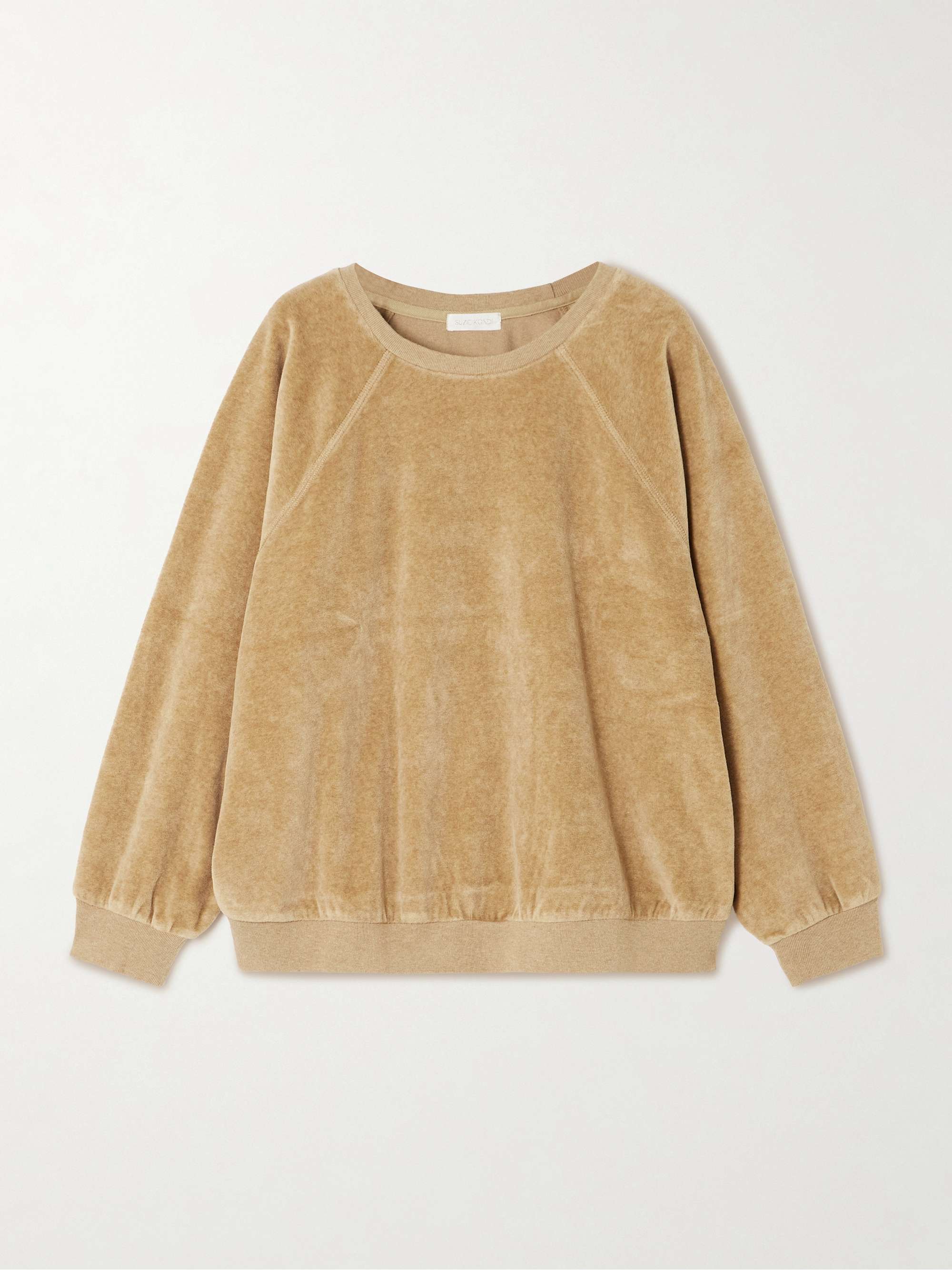 SUZIE KONDI Samos cotton-blend velour sweatshirt | NET-A-PORTER
