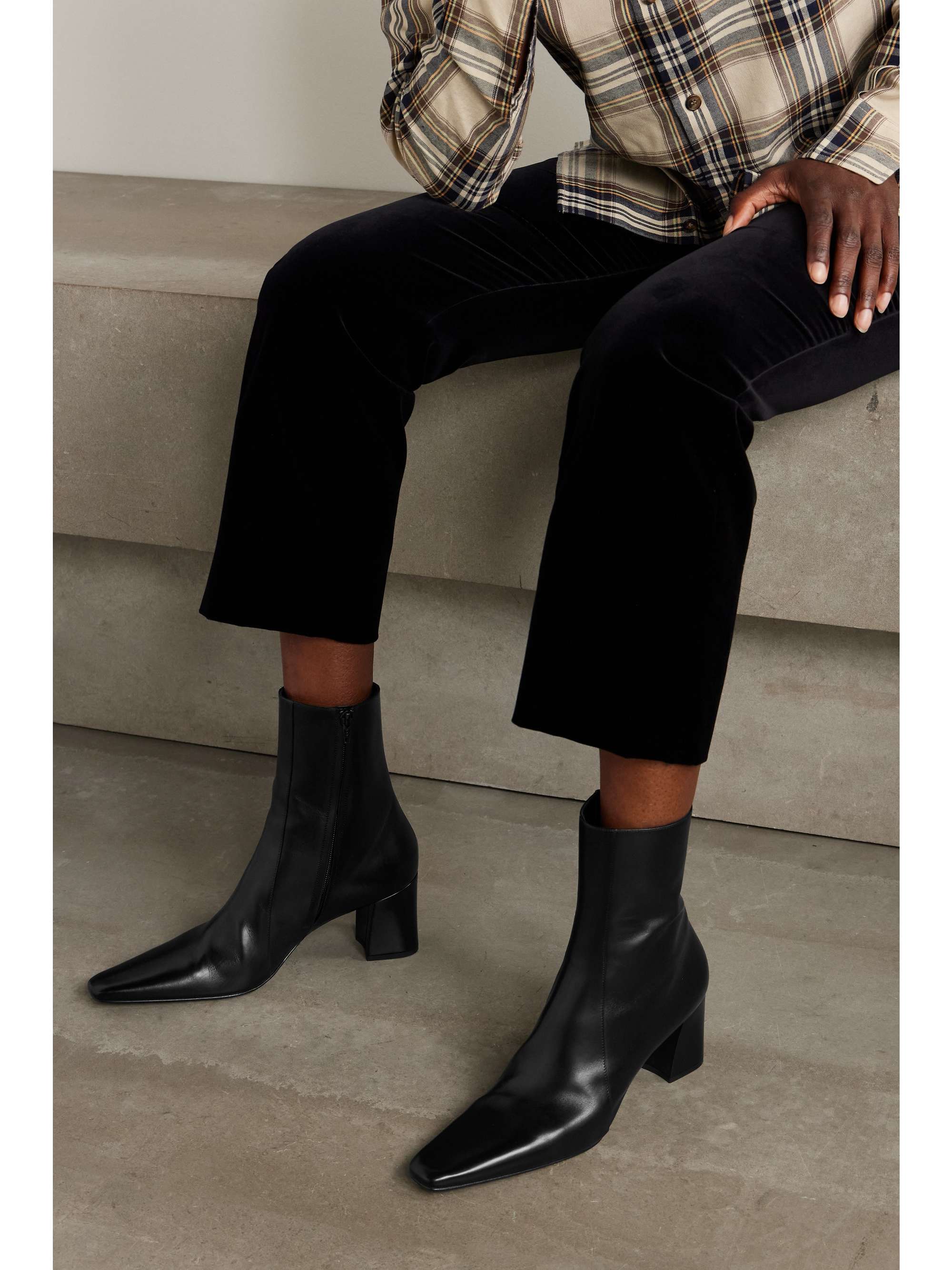 SAINT LAURENT Rainer leather ankle boots | NET-A-PORTER