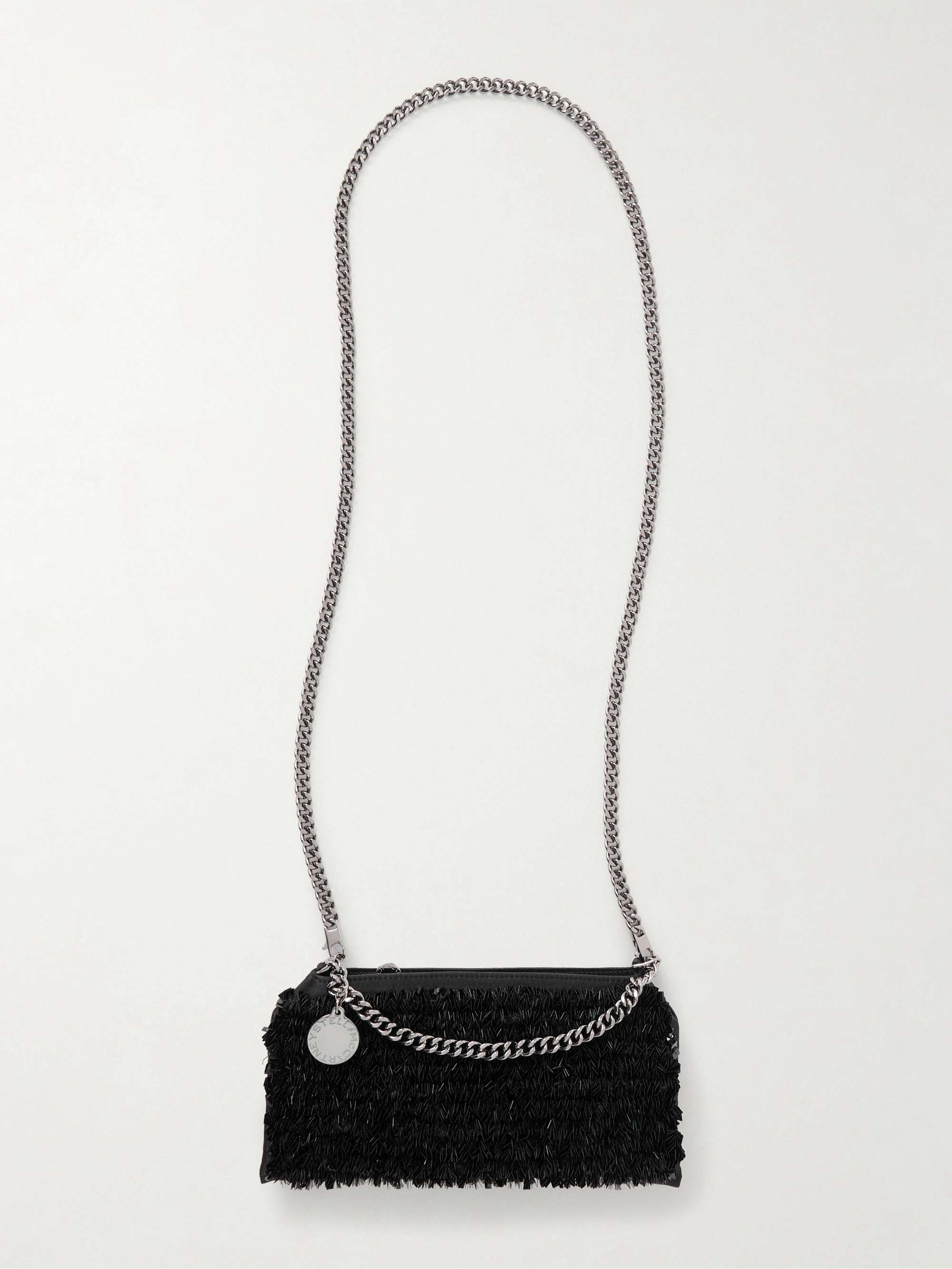 STELLA MCCARTNEY Falabella sequin-embellished satin shoulder bag