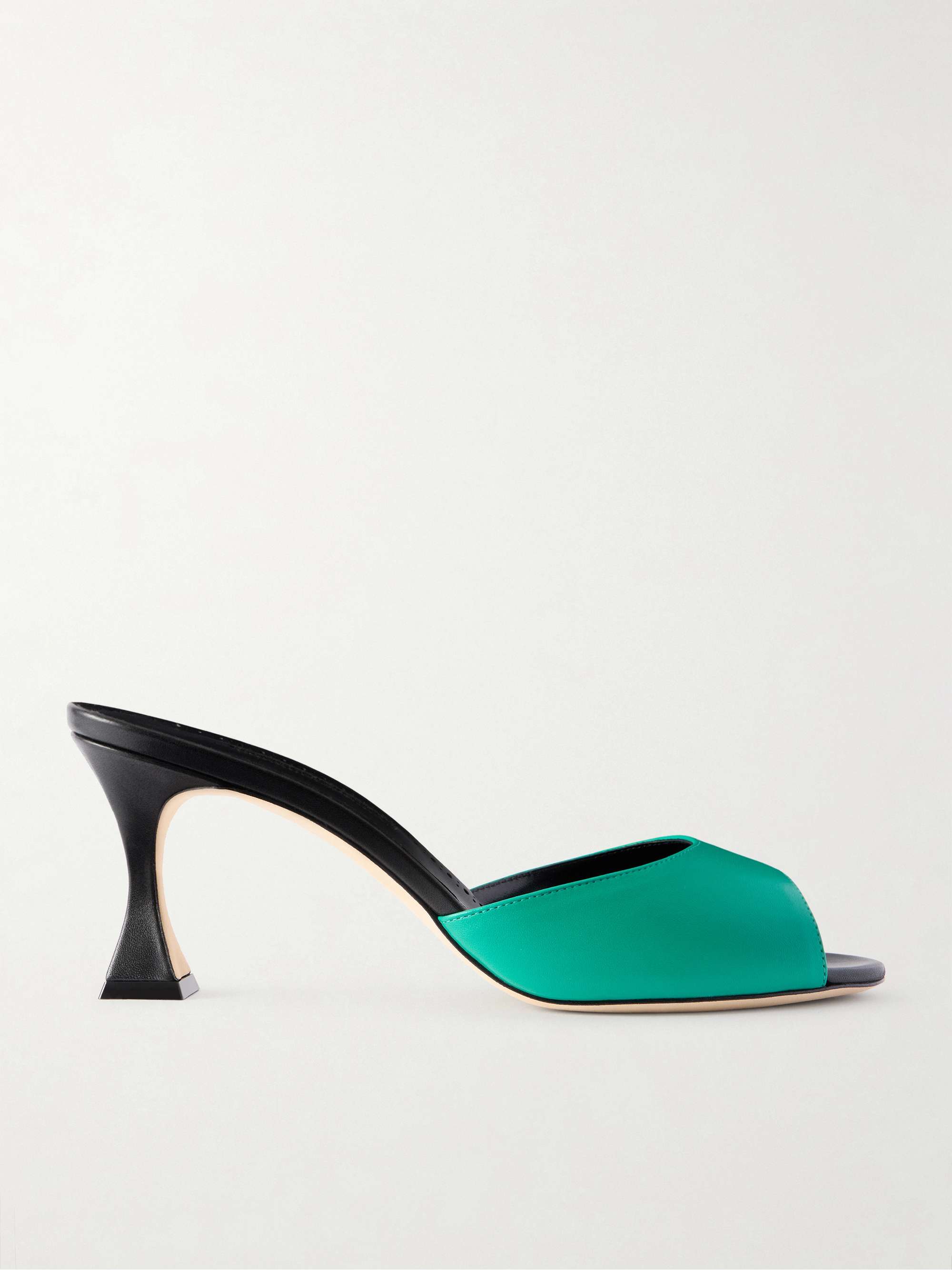 MANOLO BLAHNIK Jadaron 70 leather mules | NET-A-PORTER