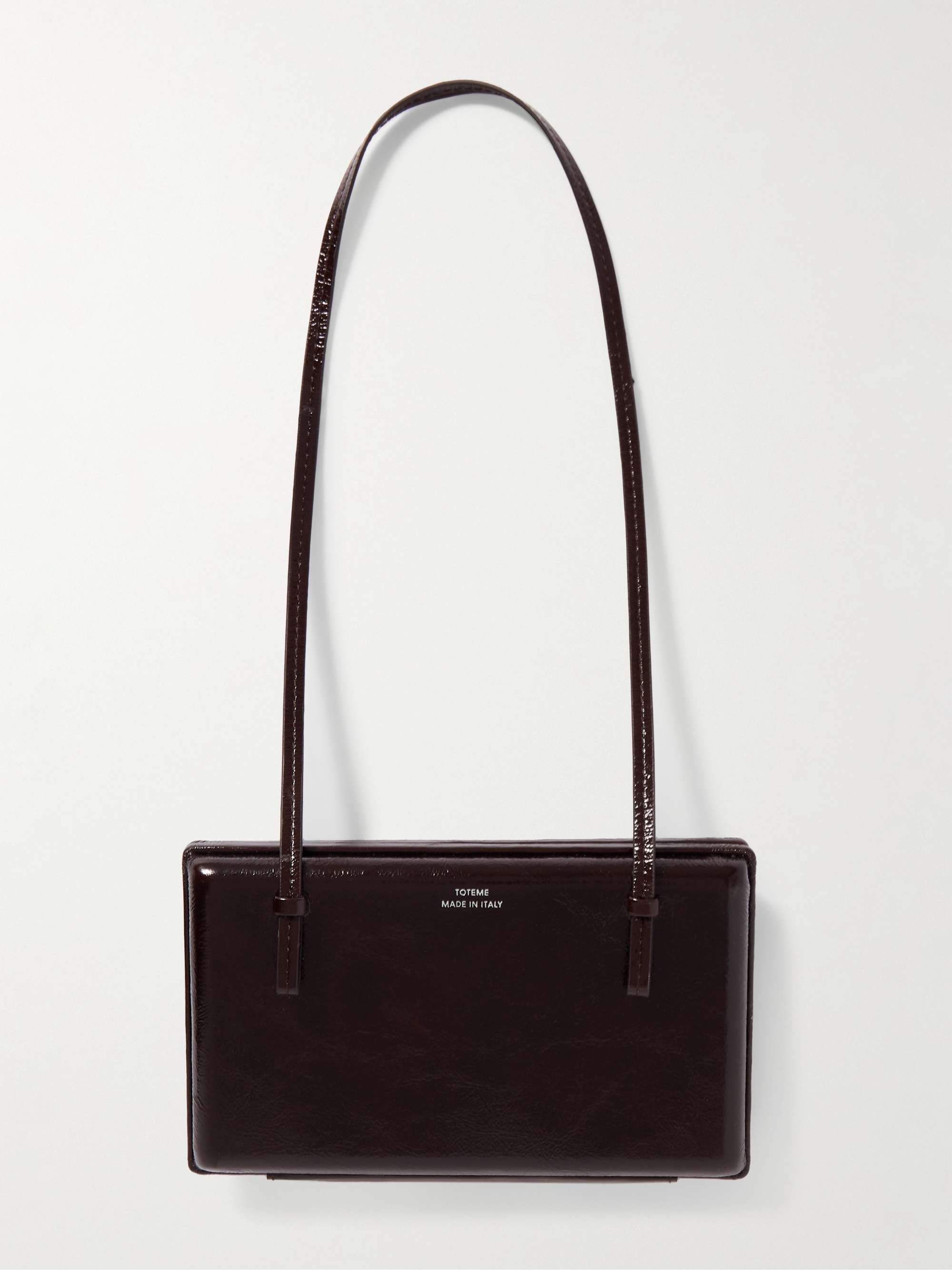 TOTEME Cocktail Naplack patent-leather shoulder bag | NET-A-PORTER