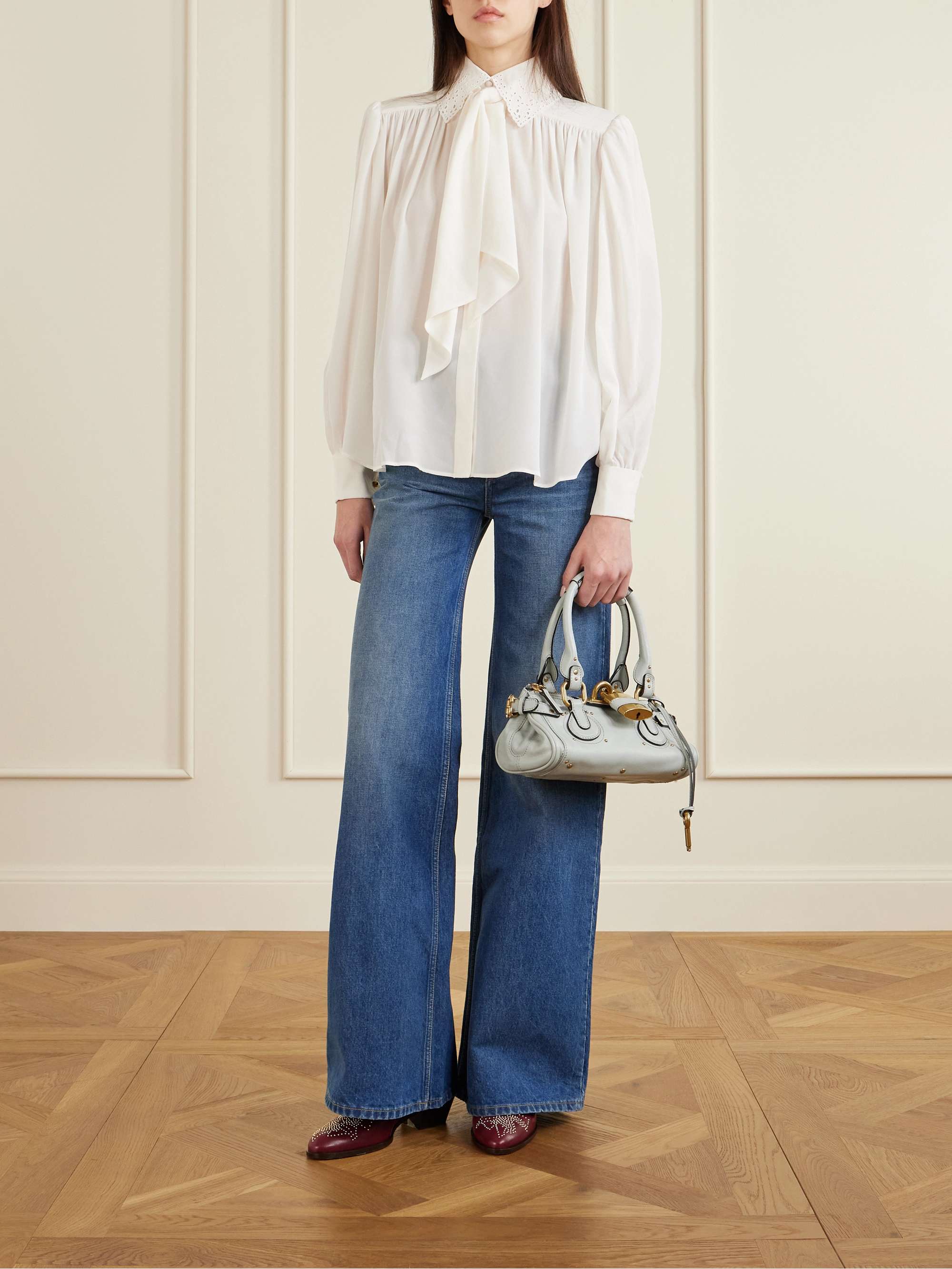 CHLOÉ Paddington embellished leather tote | NET-A-PORTER