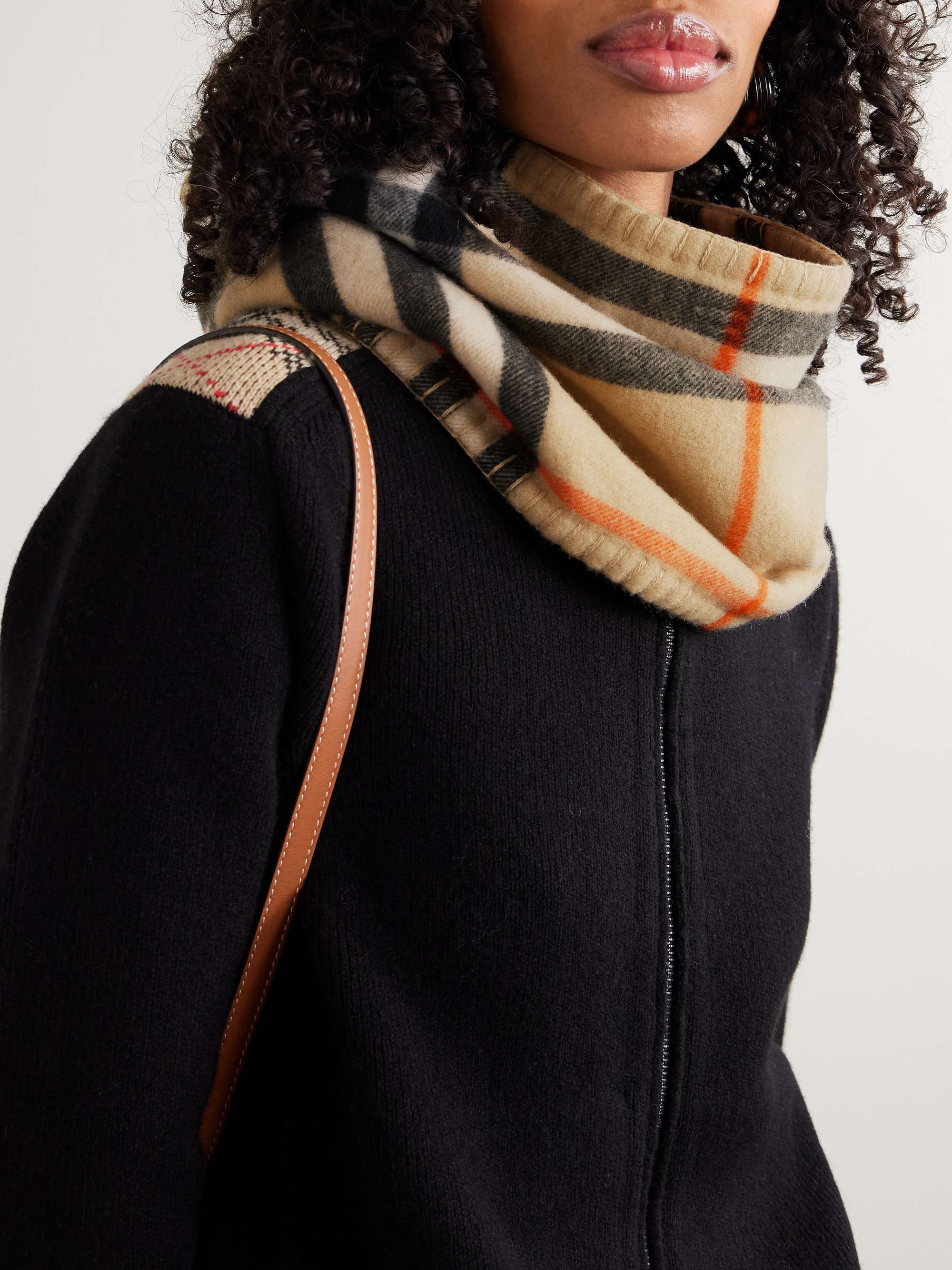BURBERRY Checked cashmere snood | NET-A-PORTER