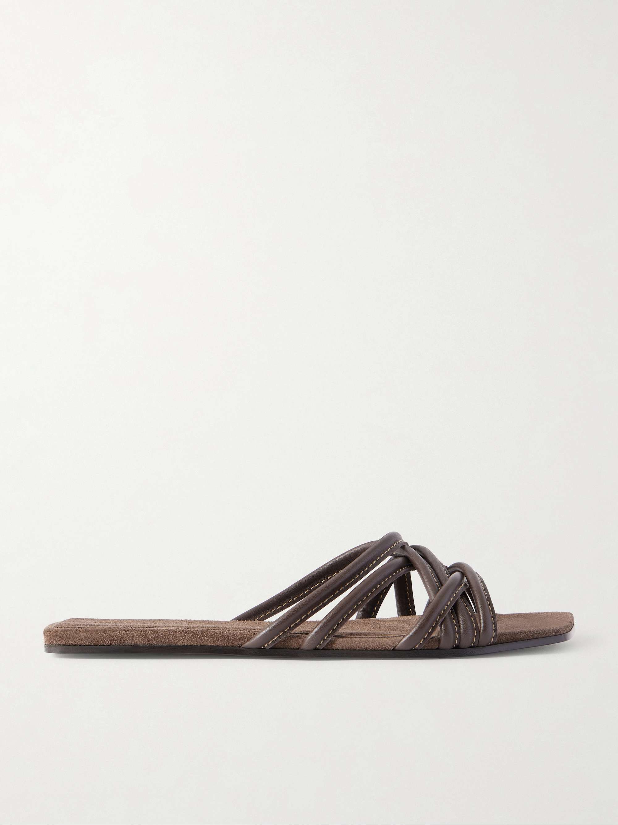 BRUNELLO CUCINELLI Leather sandals | NET-A-PORTER