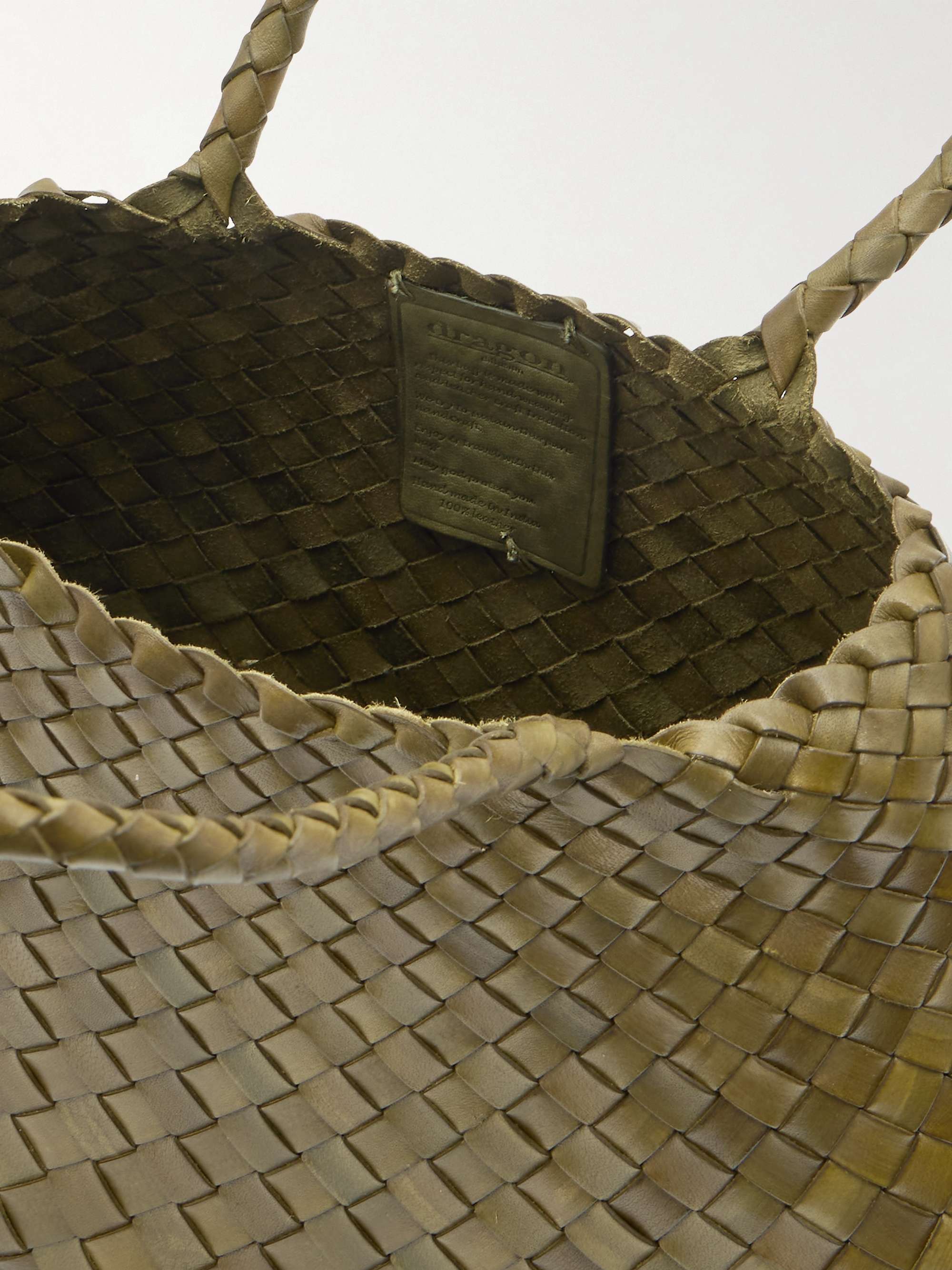 DRAGON DIFFUSION Santa Croce Big woven leather tote | NET-A-PORTER