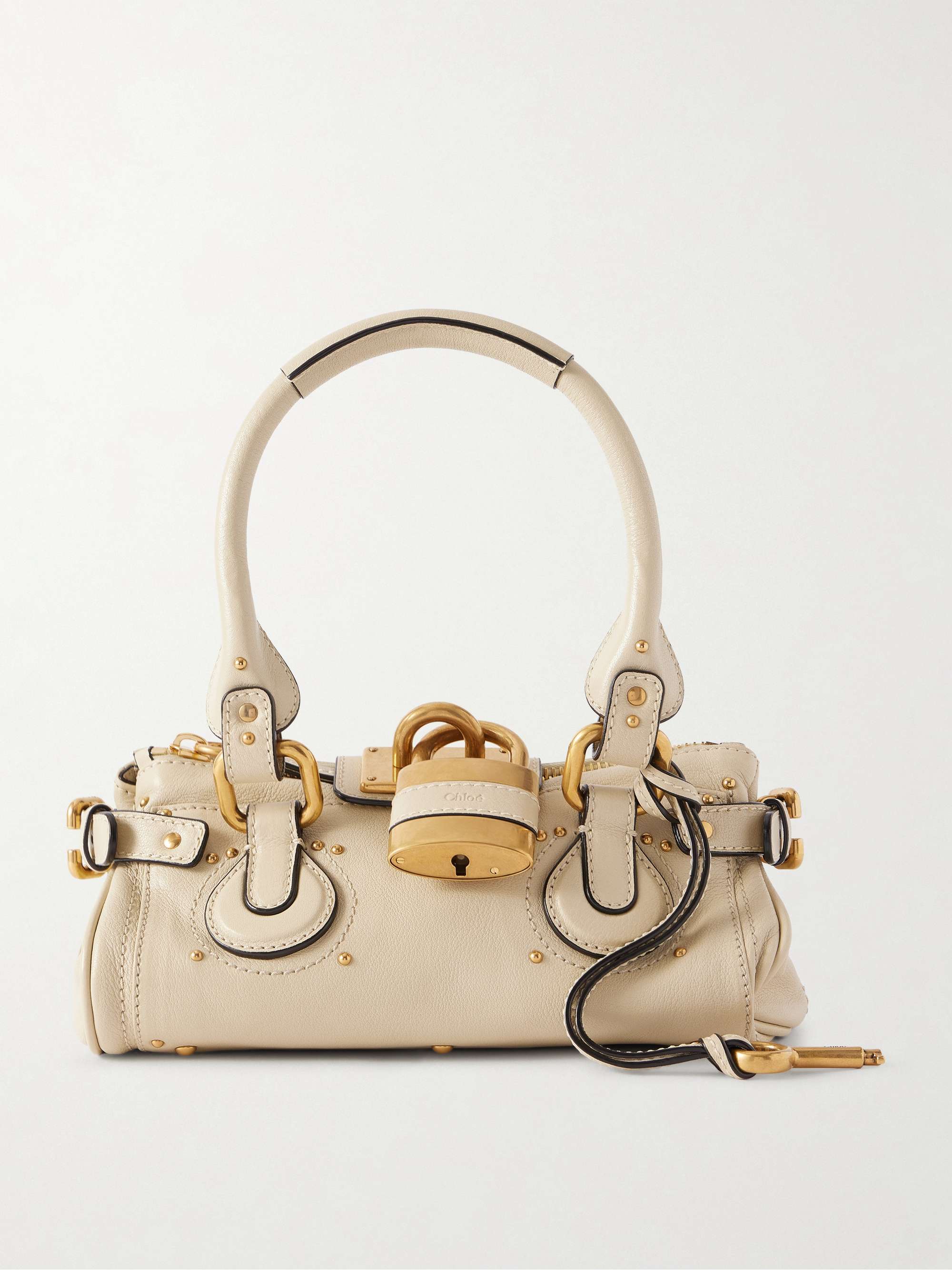 CHLOÉ Paddington embellished textured-leather tote | NET-A-PORTER