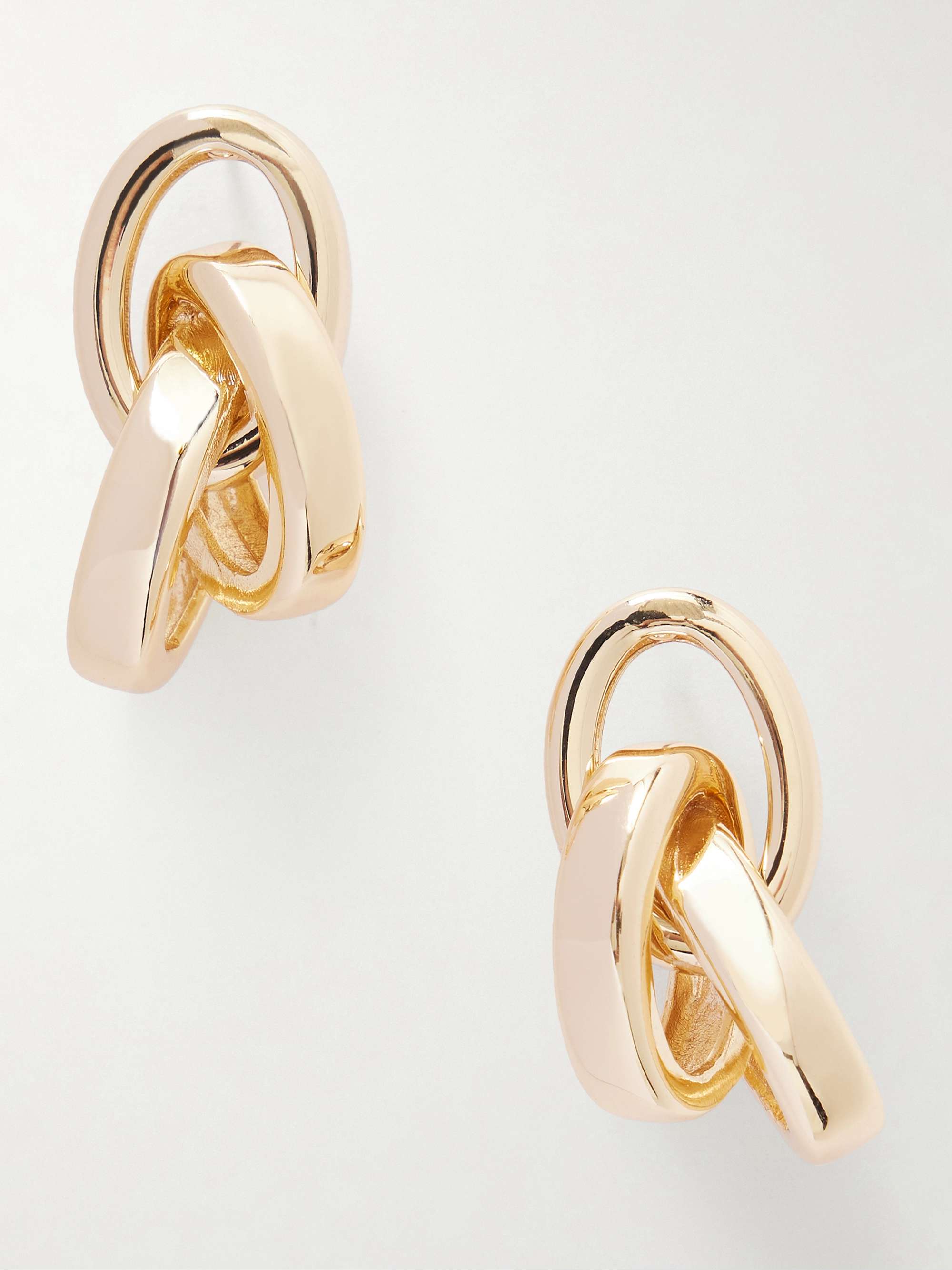 ROXANNE ASSOULIN Triple Link gold-tone earrings | NET-A-PORTER