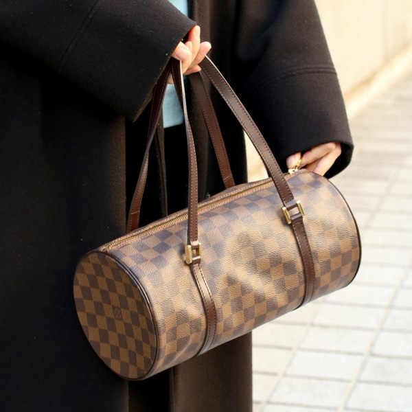 LOUIS VUITTON ルイヴィトン ダミエ パピヨン30 N51303 ポーチ付 中古