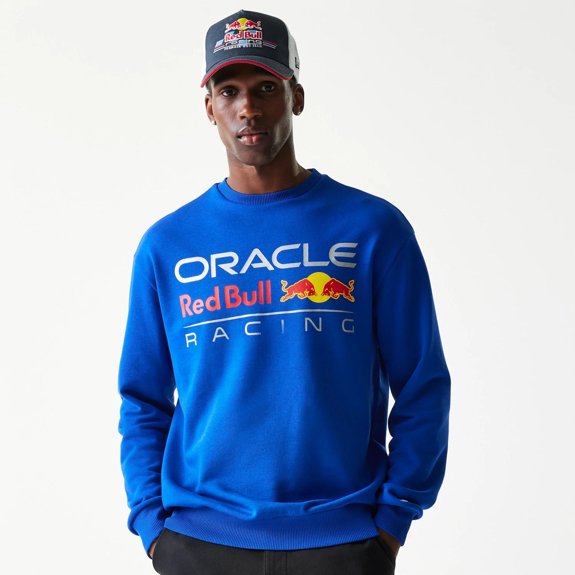 Red Bull Racing Blue Oversized Crew Neck Sweater | NEC EU