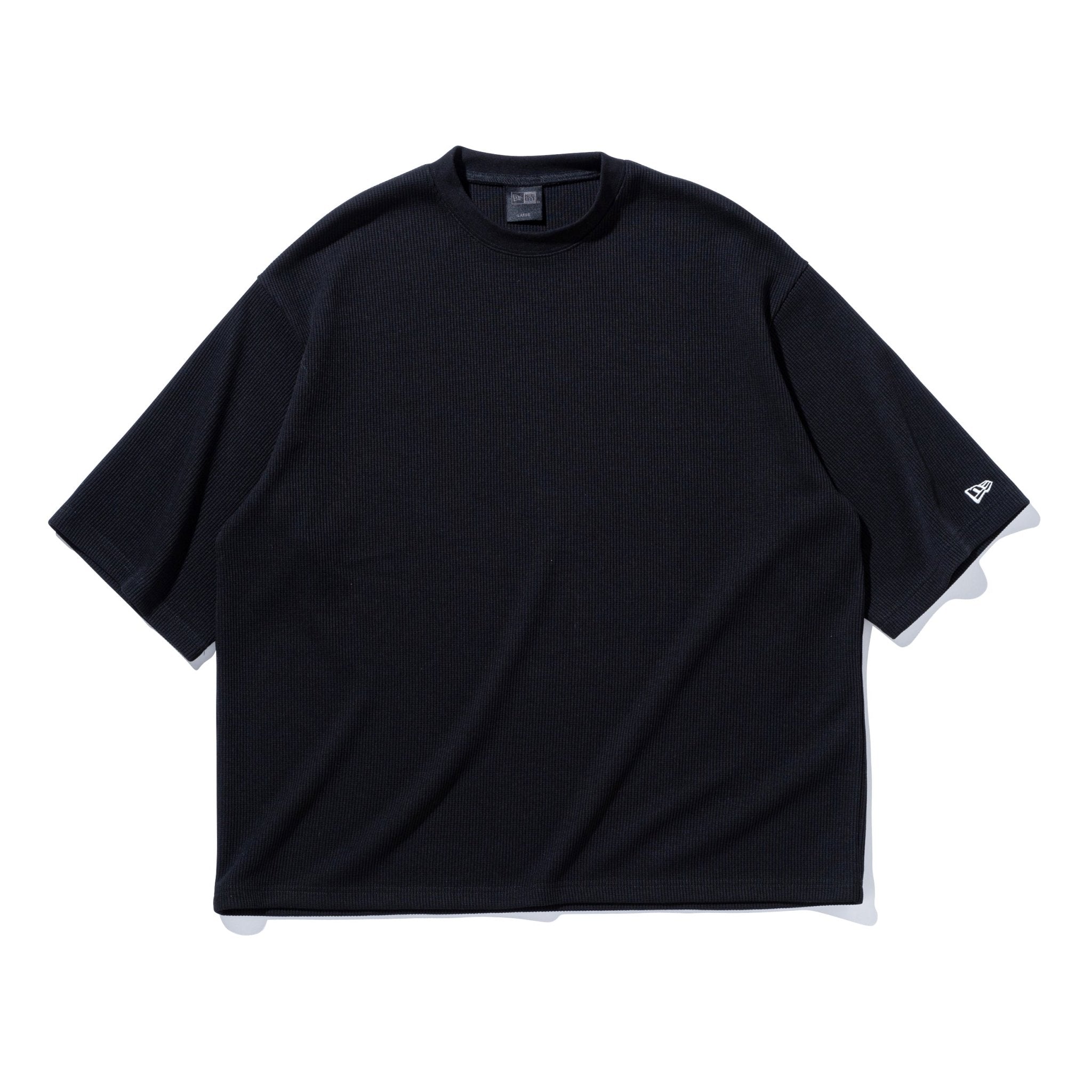 半袖 オーバーサイズド ワッフル Tシャツ BLACK LABEL SS25 ブラック