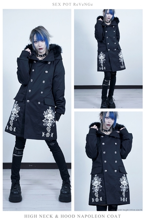 HIGH NECK & HOOD ナポレオンコート (M) SB04066-10102 SEX POT
