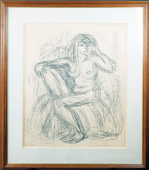 Ryuzaburo Umehara / 梅原龍三郎版画額「裸婦」 | Natsume Books