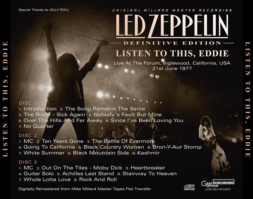 LED ZEPPELIN - LISTEN TO THIS, EDDIE: Defintive Edition(3CD)＊3rd