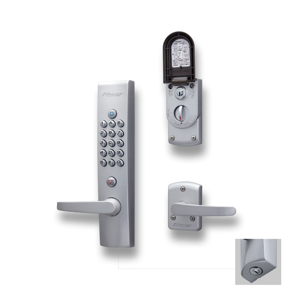 キーレックス4000｜自動施錠・レバータイプ - 「電気のいらないボタン
