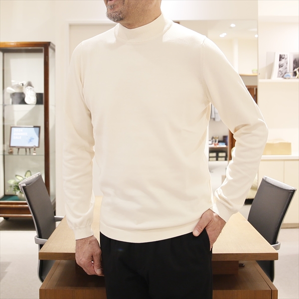 GRAN SASSO グランサッソ 12G ソフトコットン モックネック ニット 12