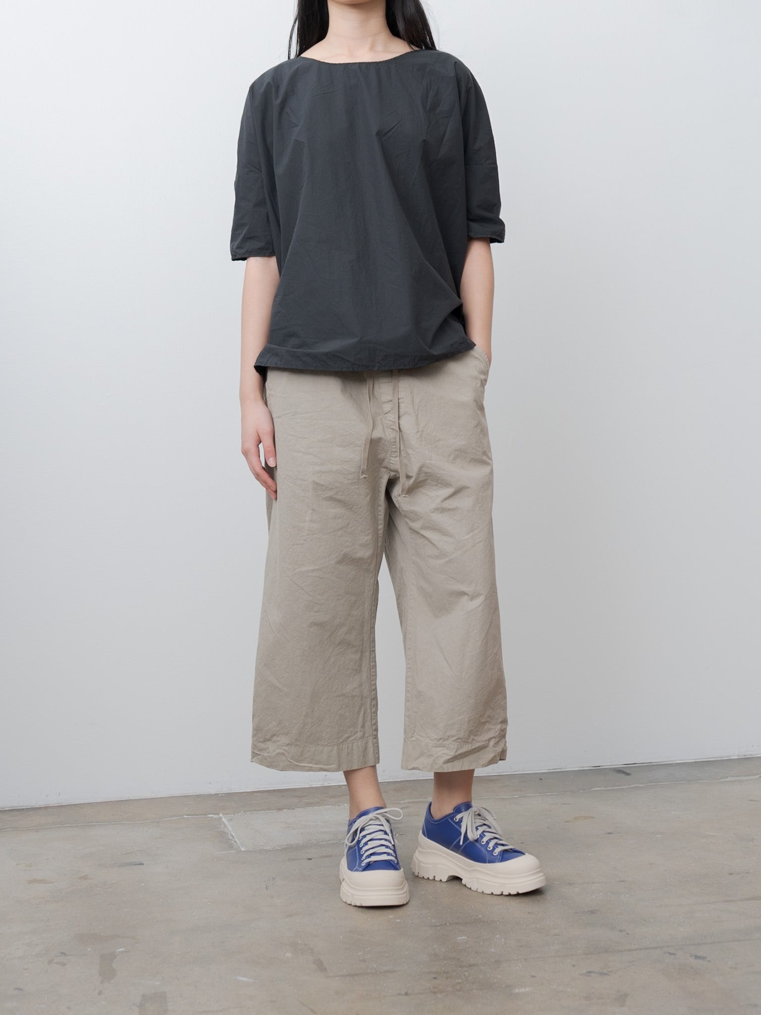 Namu Shop - Album di Famiglia Wide & Short Trousers CC - Stone