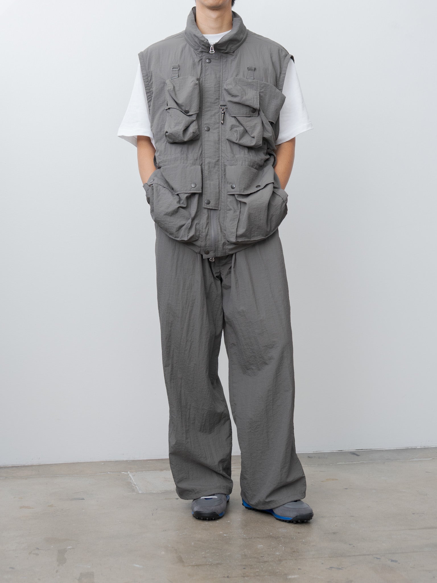 Namu Shop - Yoke Nylon Multi Pockets Detachable Utility Blouson