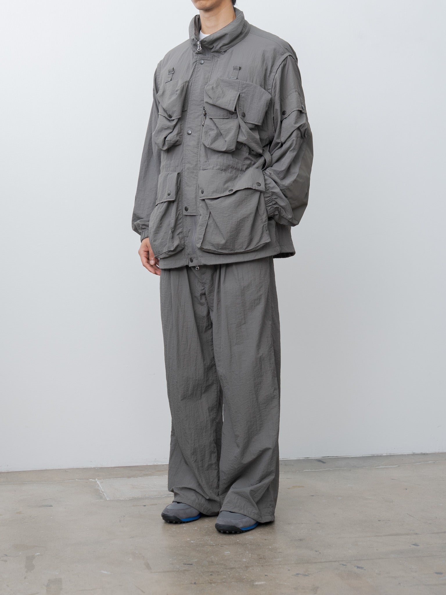 Namu Shop - Yoke Nylon Multi Pockets Detachable Utility Blouson