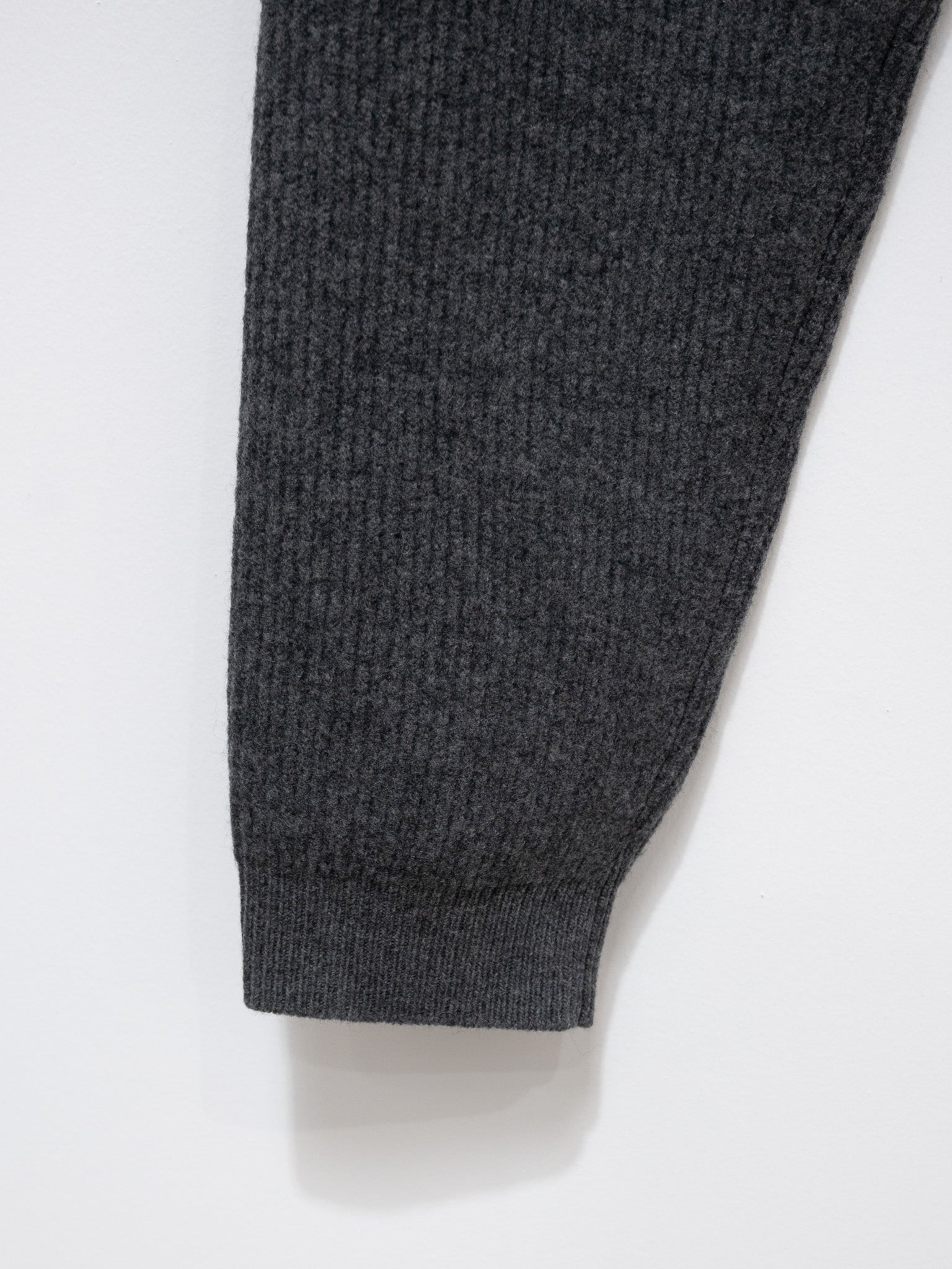 Namu Shop - Auralee Milled French Merino Rib Knit Pants - Charcoal