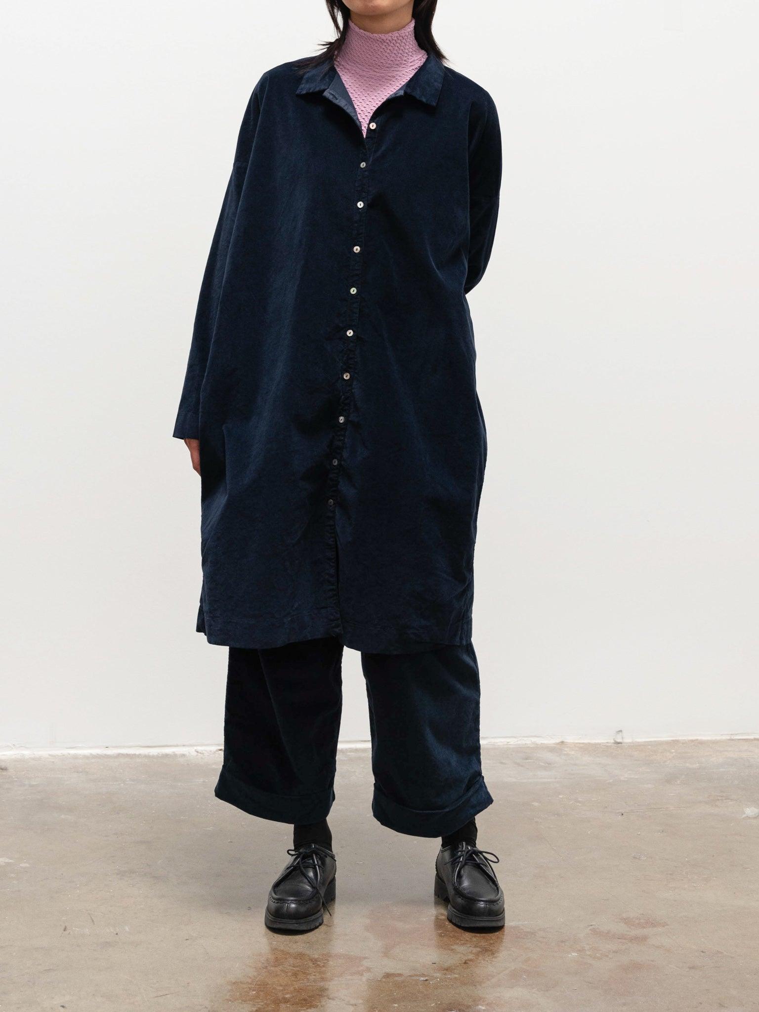 Namu Shop - Album Di Famiglia Bragoni Velvet Trousers - Navy