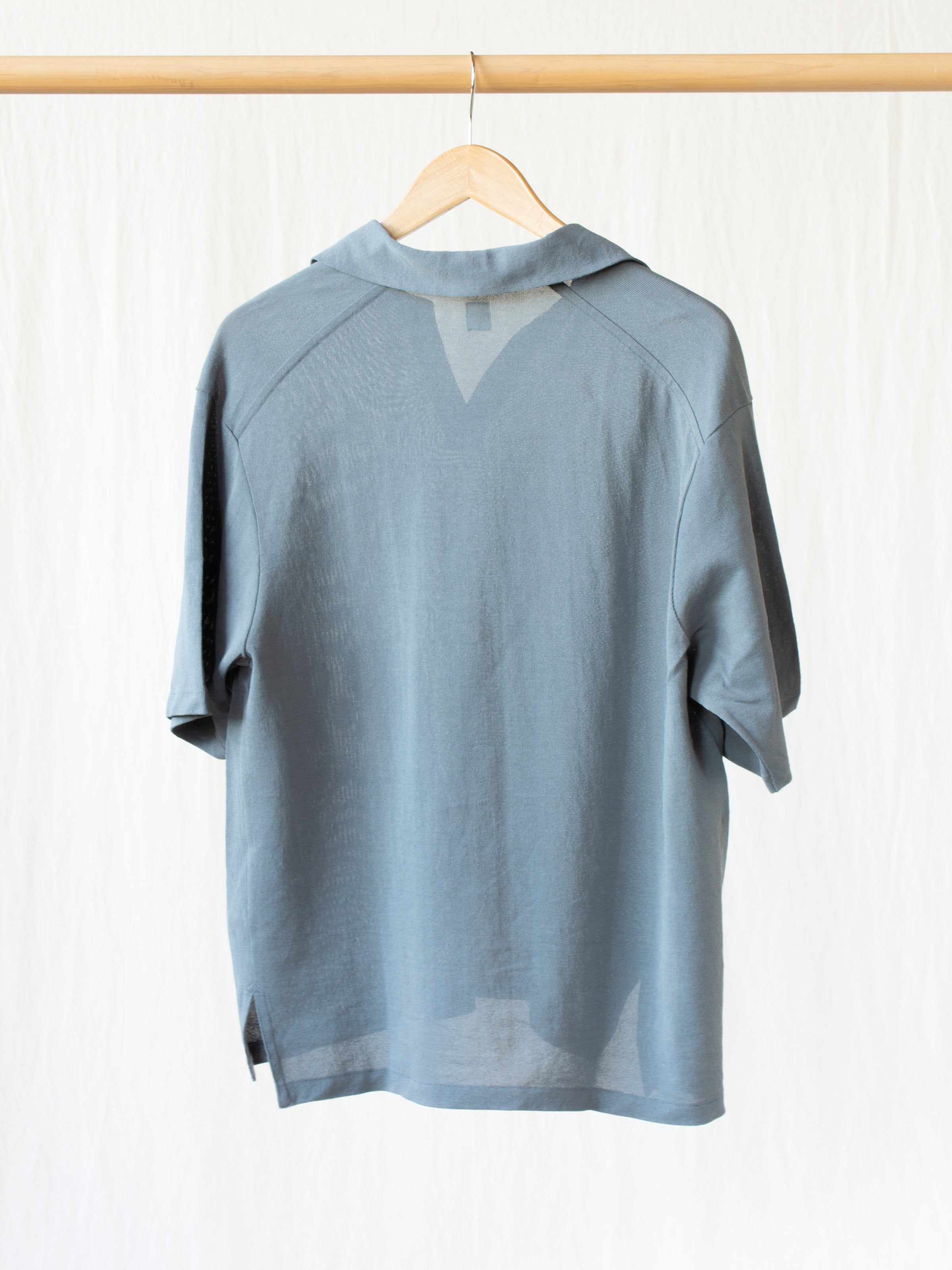 Namu Shop - Kaptain Sunshine Paper Loop Skipper Shirt - Blue Gray