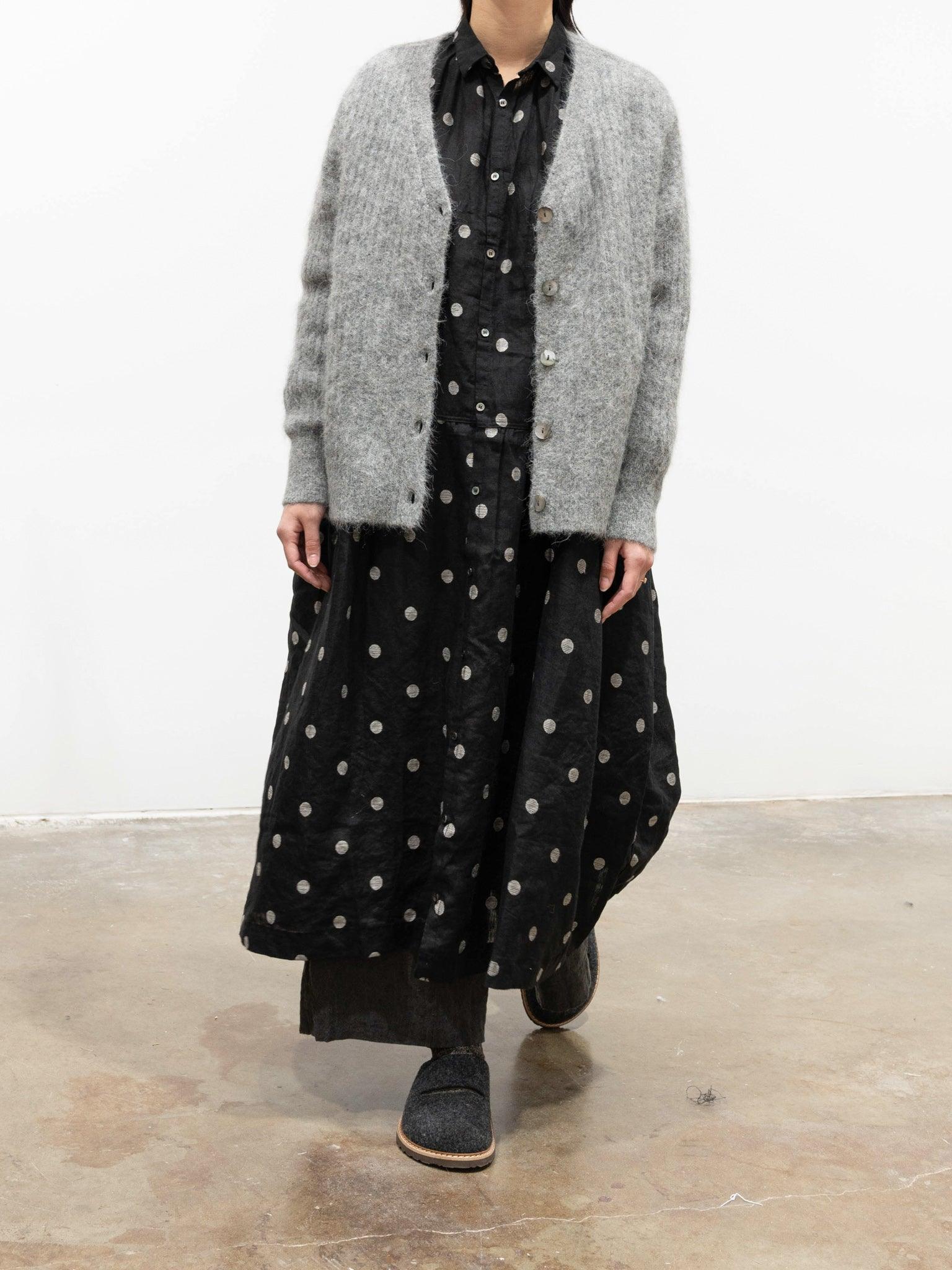 Namu Shop - Ichi Antiquites Rib Stitch Cardigan - Gray