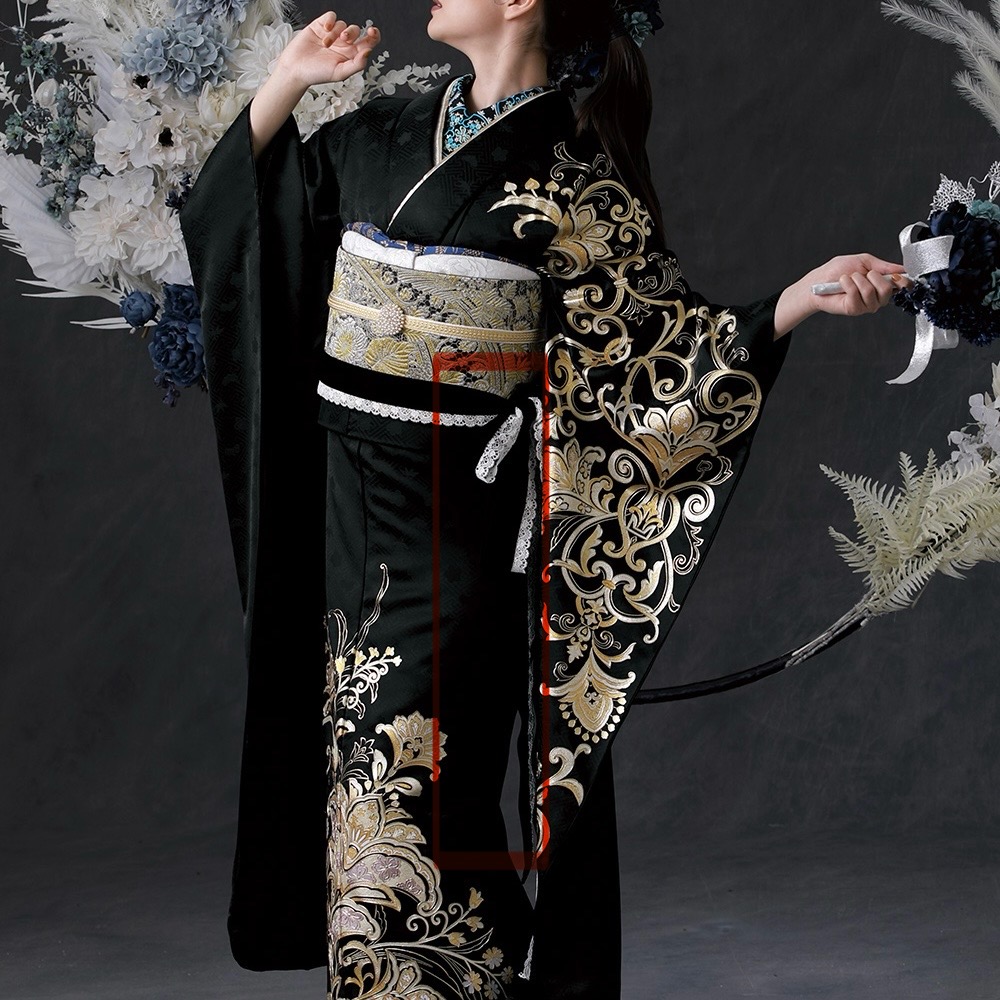 ナナイロキモノWEBショップ / 振袖フルセット｜黒色・かっこいい金彩