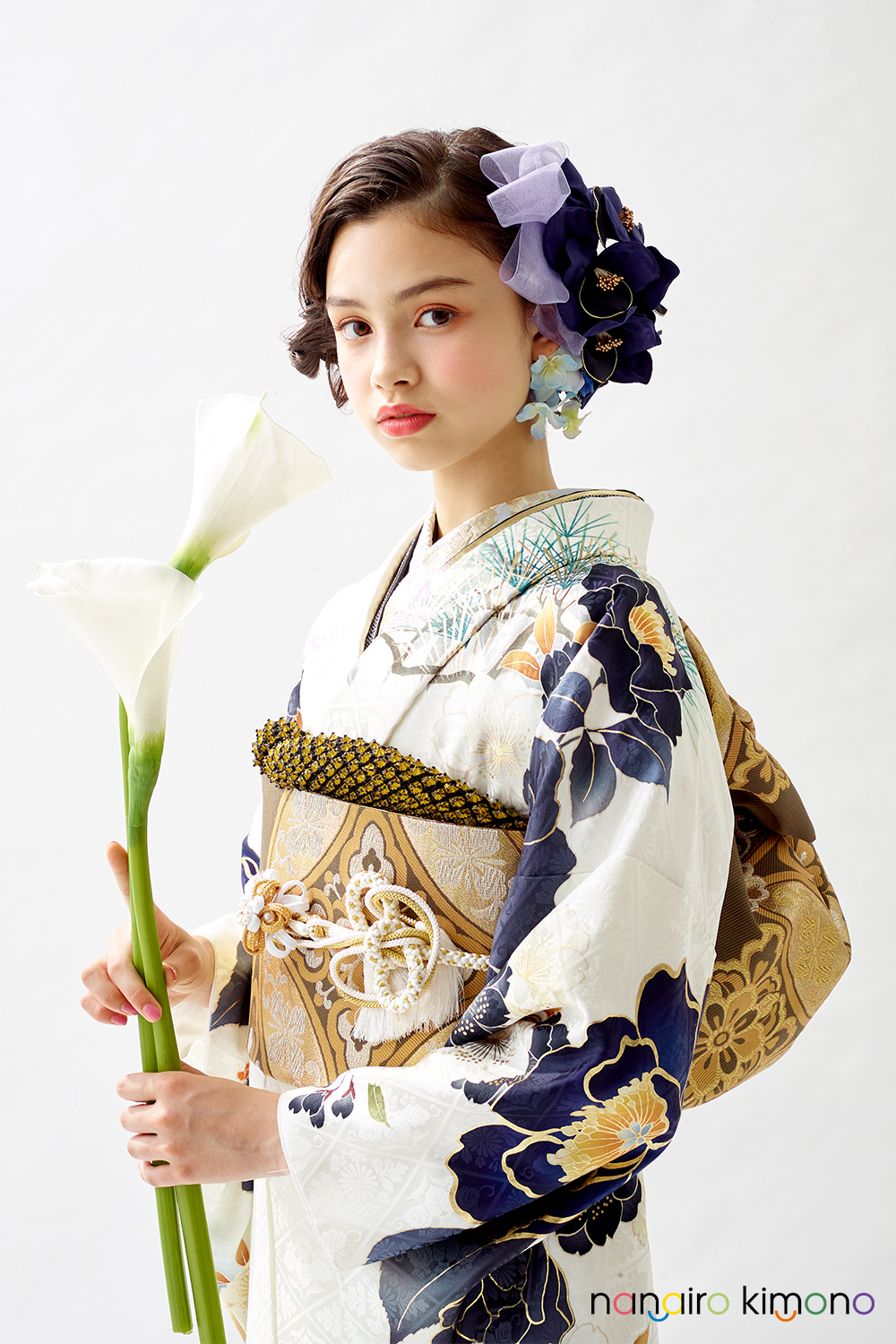 ナナイロキモノWEBショップ / 成人式振袖レンタルフルセット｜白色