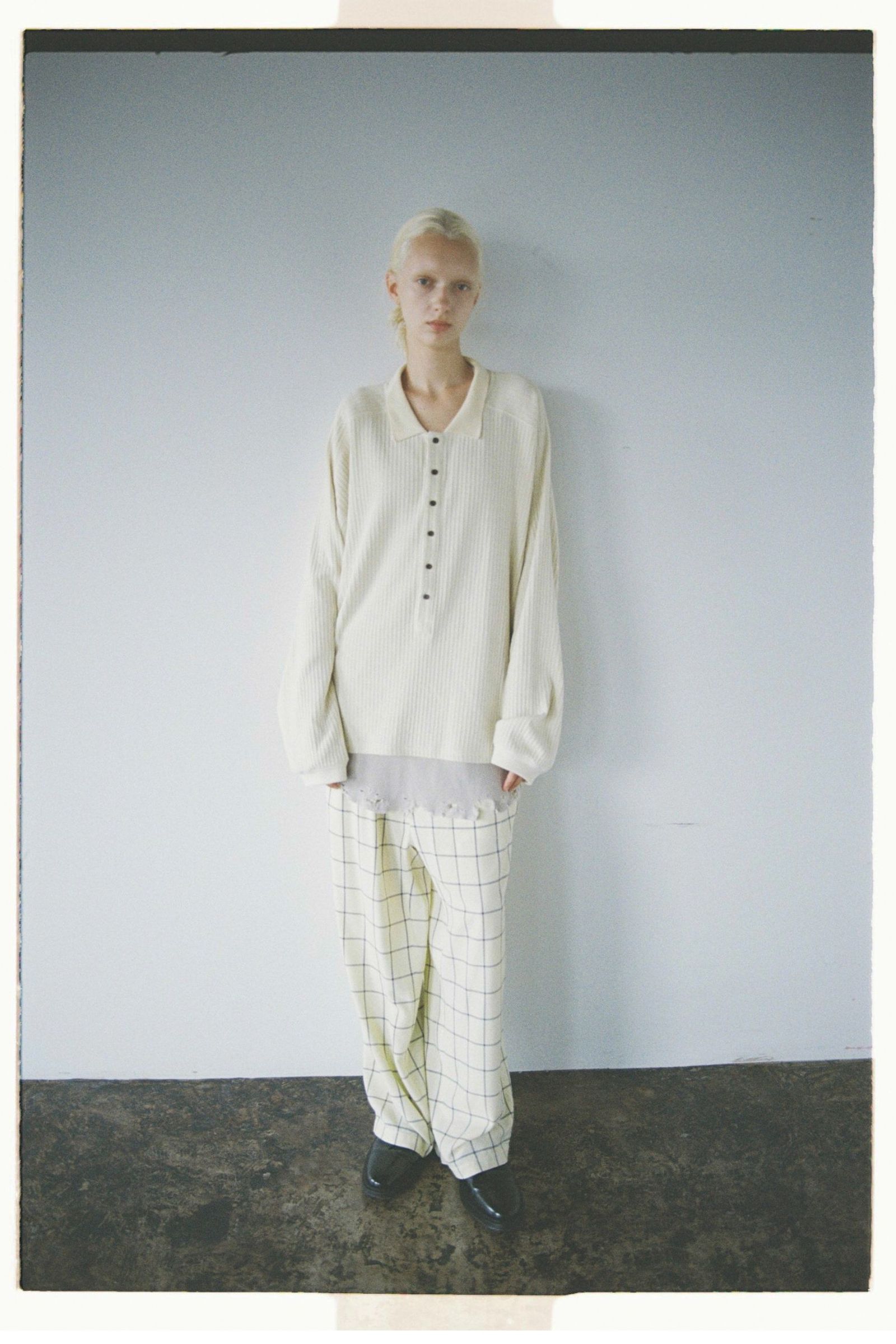 ANCELLM - HENLEY RIB LS T-SHIRT/CREAM | NapsNote