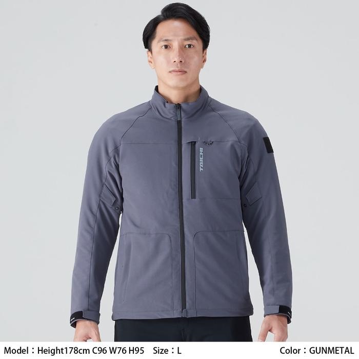 RSJ355 クイックドライ スマート ジャケット GUNMETAL｜メッシュ