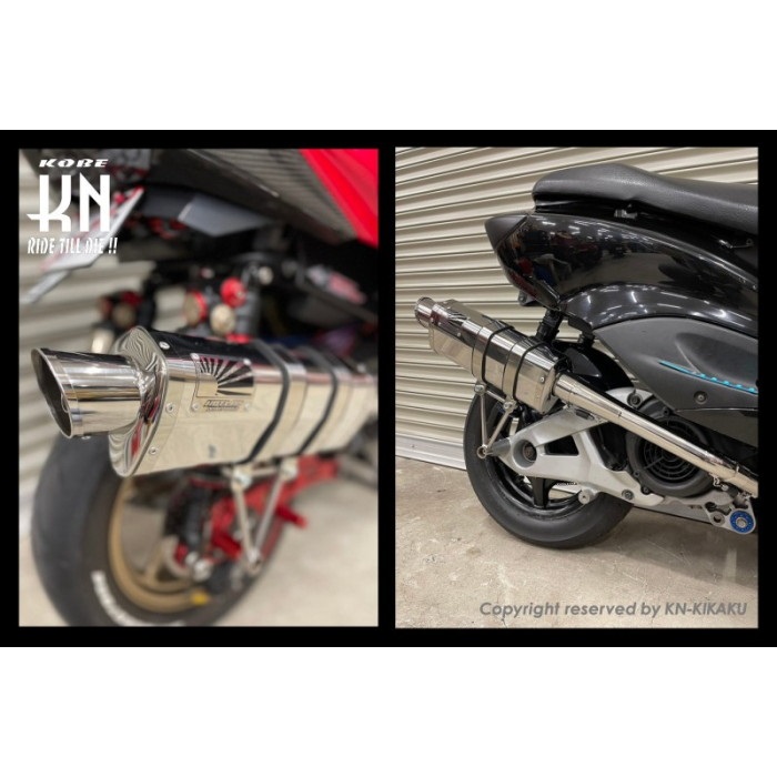 HOTLAP×KN チャンピオンマフラー【シグナスX Ver.3】ステンレス｜フル