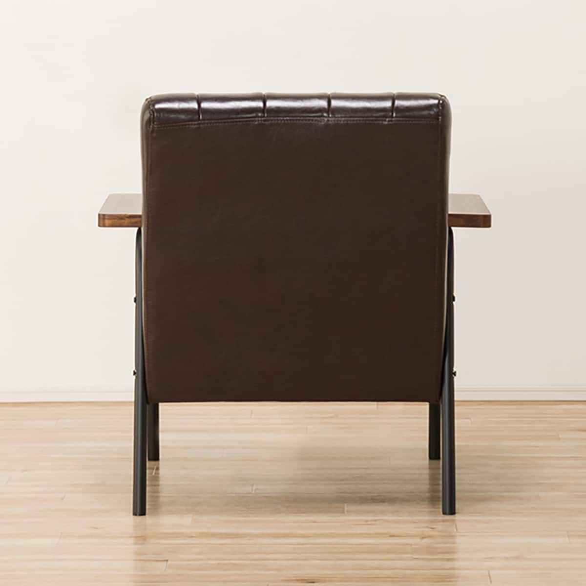 傷・汚れに強い 1人掛けソファ 合皮タイプ (Nシールド ステイン2KD DBR