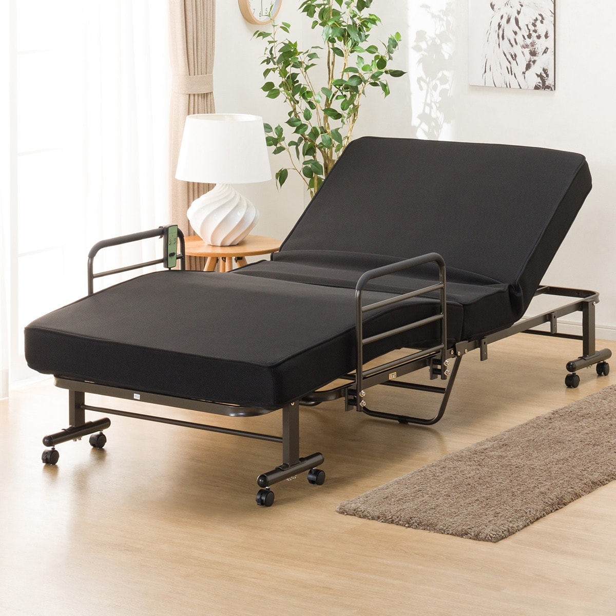 電動シングル折りたたみベッド(セレサ3本体/サイドガード) | ニトリ