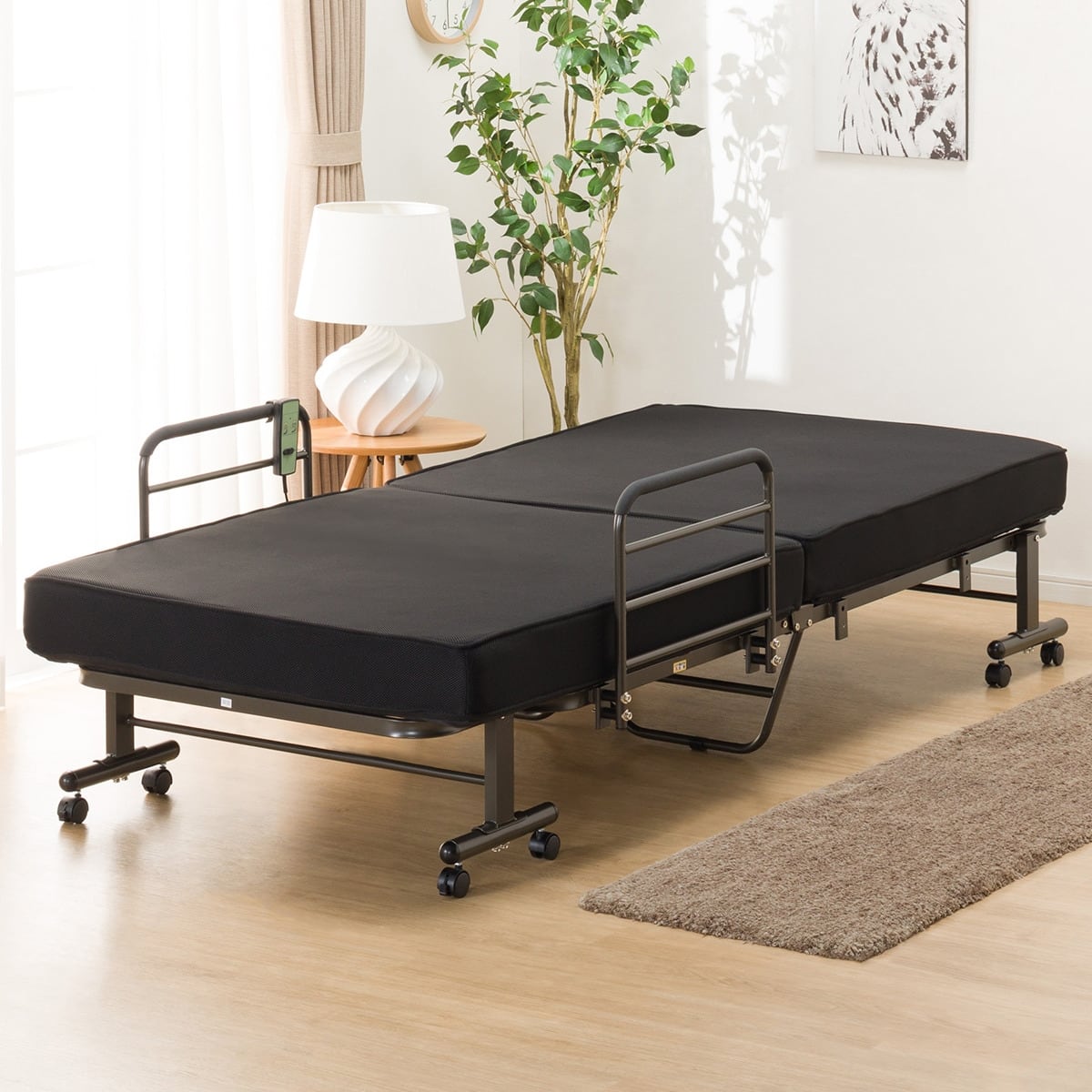 電動シングル折りたたみベッド(セレサ3本体/サイドガード) | ニトリ