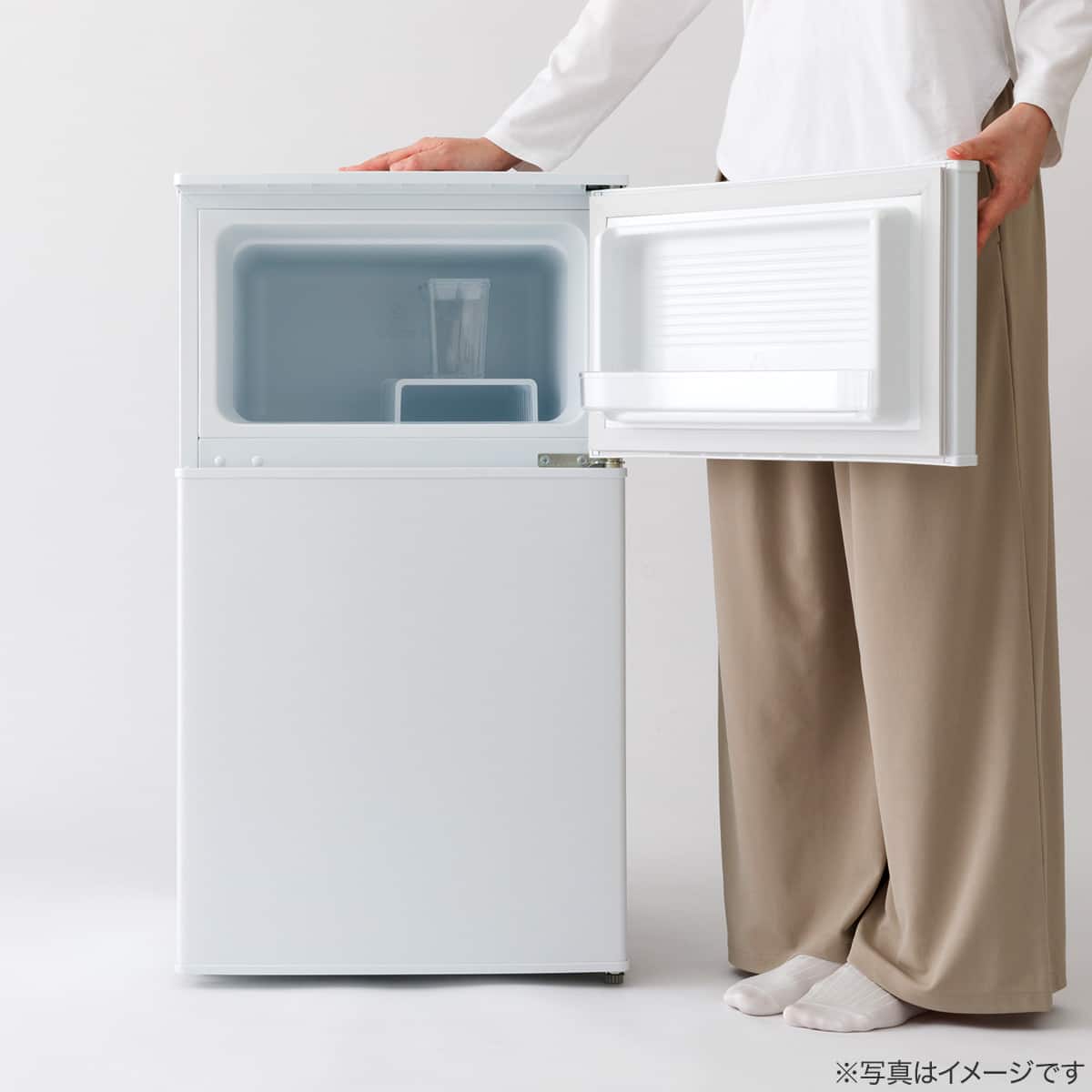 90L 直冷式2ドア冷凍冷蔵庫 (BR2C01WH)(リサイクル回収なし) | ニトリ