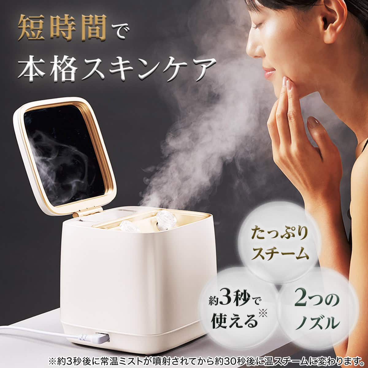 6分で潤いをサポートできる フェイススチーマー (NK251 モカ) | ニトリ