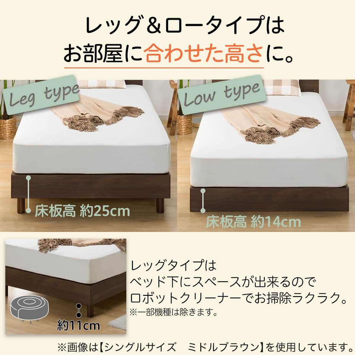 ダブルベッドフレーム(NS-001 LEG/LOW すのこ WW) | ニトリネット