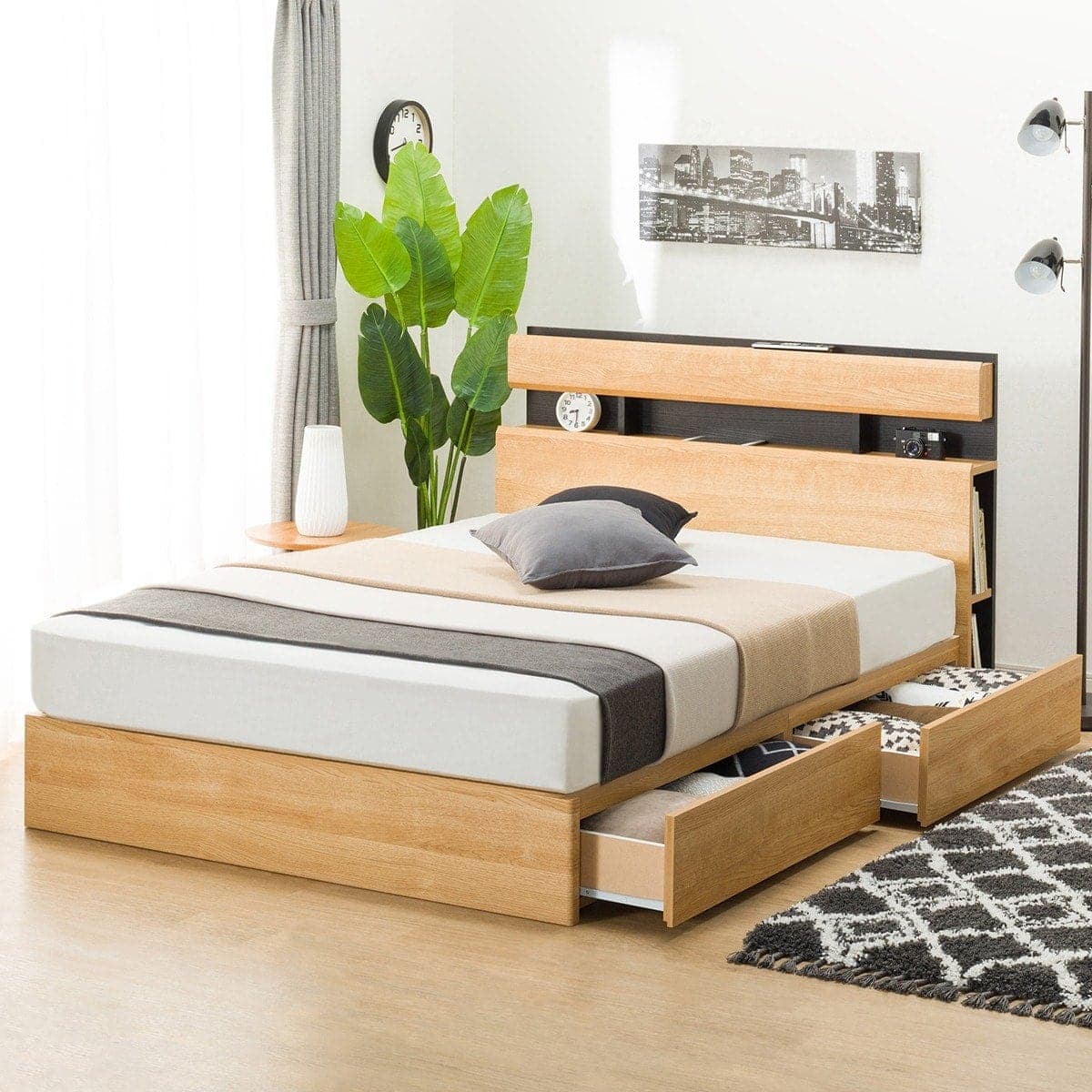 ダブルベッドフレーム(キエンザ LBR) | ニトリネット【公式】 家具