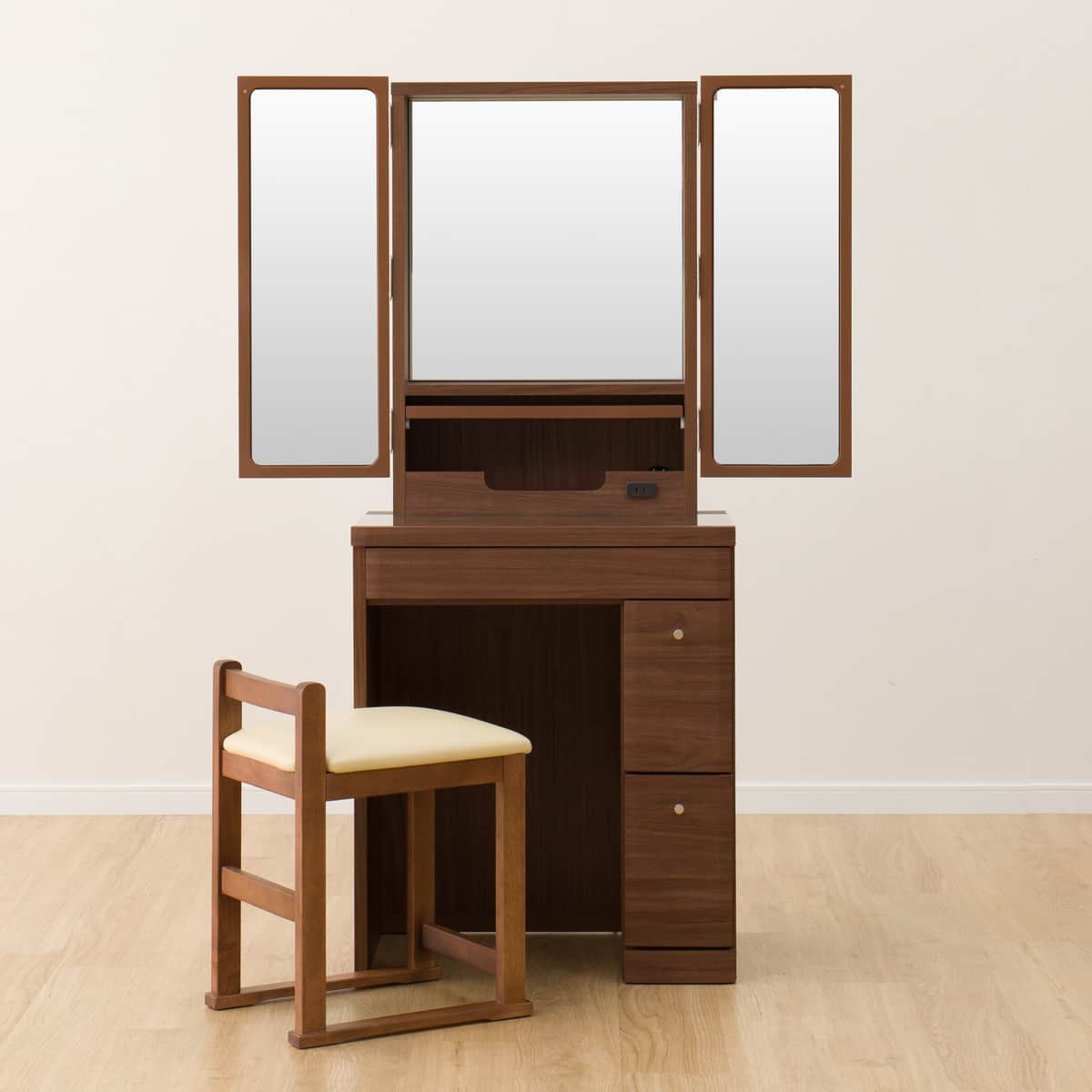 三面鏡ドレッサー(DR2 MBR) | ニトリネット【公式】 家具・インテリア通販