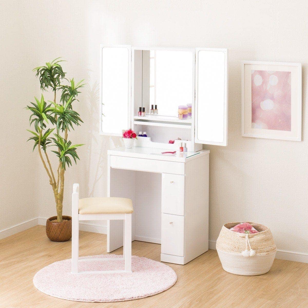 三面鏡ドレッサー(DR2 WH) | ニトリネット【公式】 家具・インテリア通販