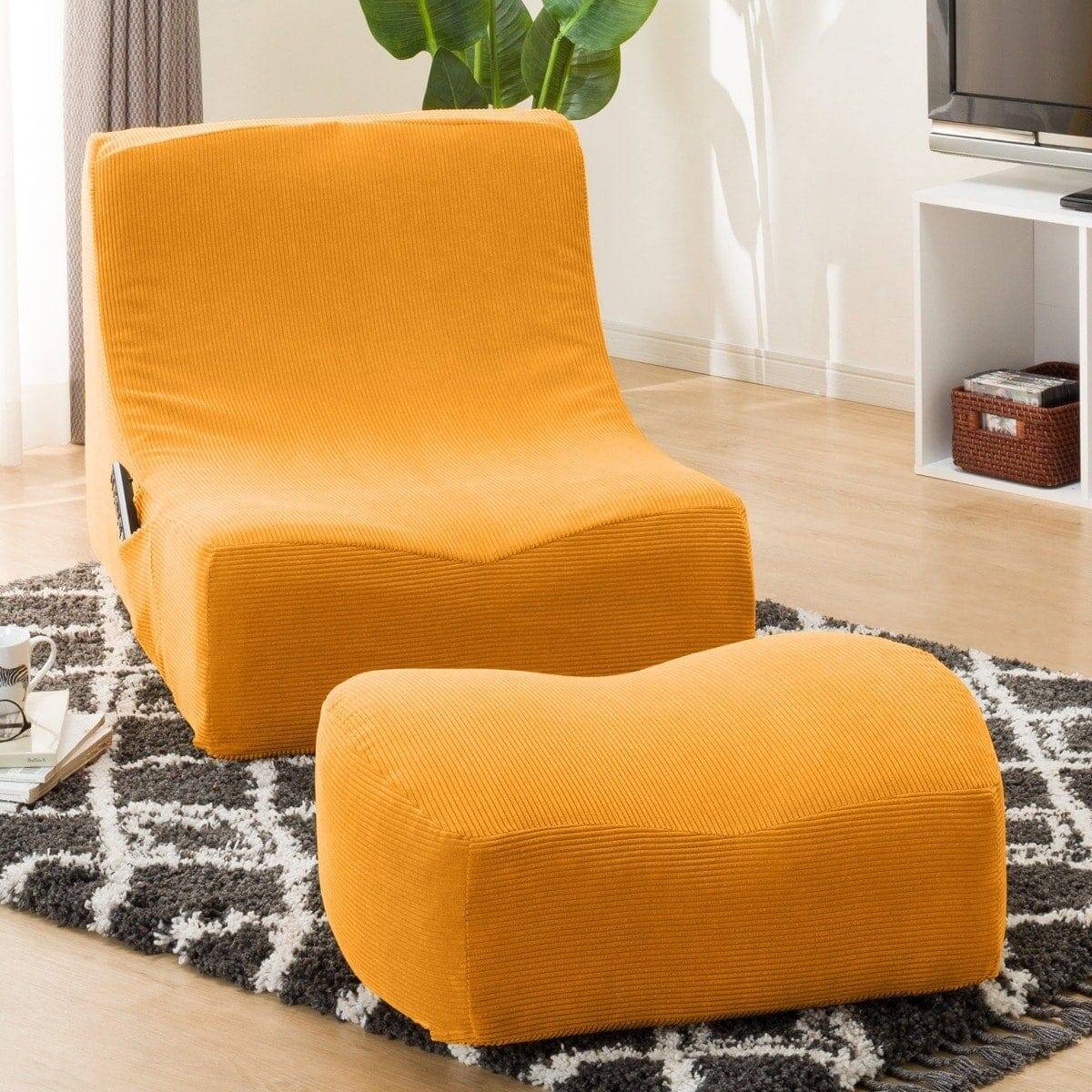 リラックスローソファ 布張りタイプ (LS156 コーデュロイ YE) | ニトリ